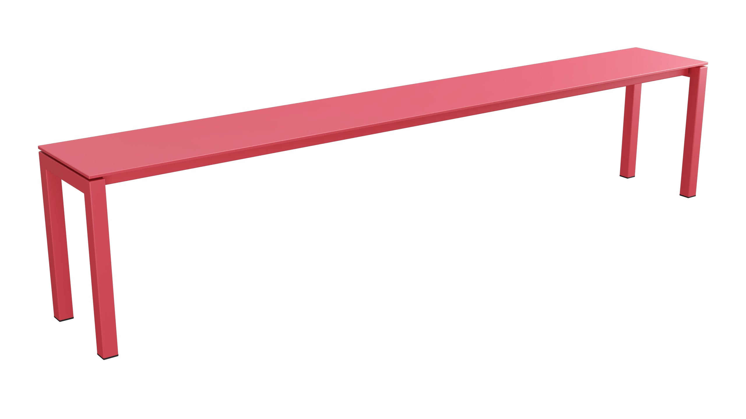 Luzern Glasfaser-Gartenbank 206x32 in Ahornrot präsentiert im Onlineshop von KAQTU Design AG. Gartenbank ist von Schaffner