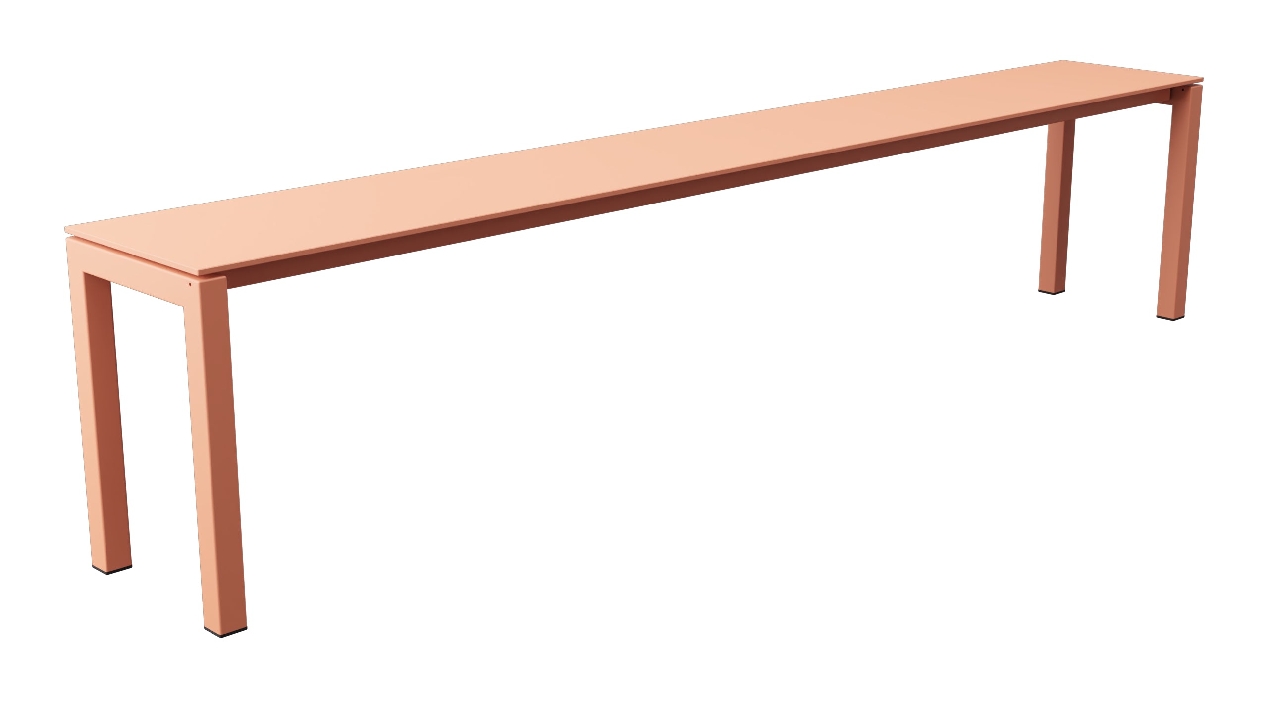 Luzern Glasfaser-Gartenbank 206x32 in Pastellterracotta präsentiert im Onlineshop von KAQTU Design AG. Gartenbank ist von Schaffner
