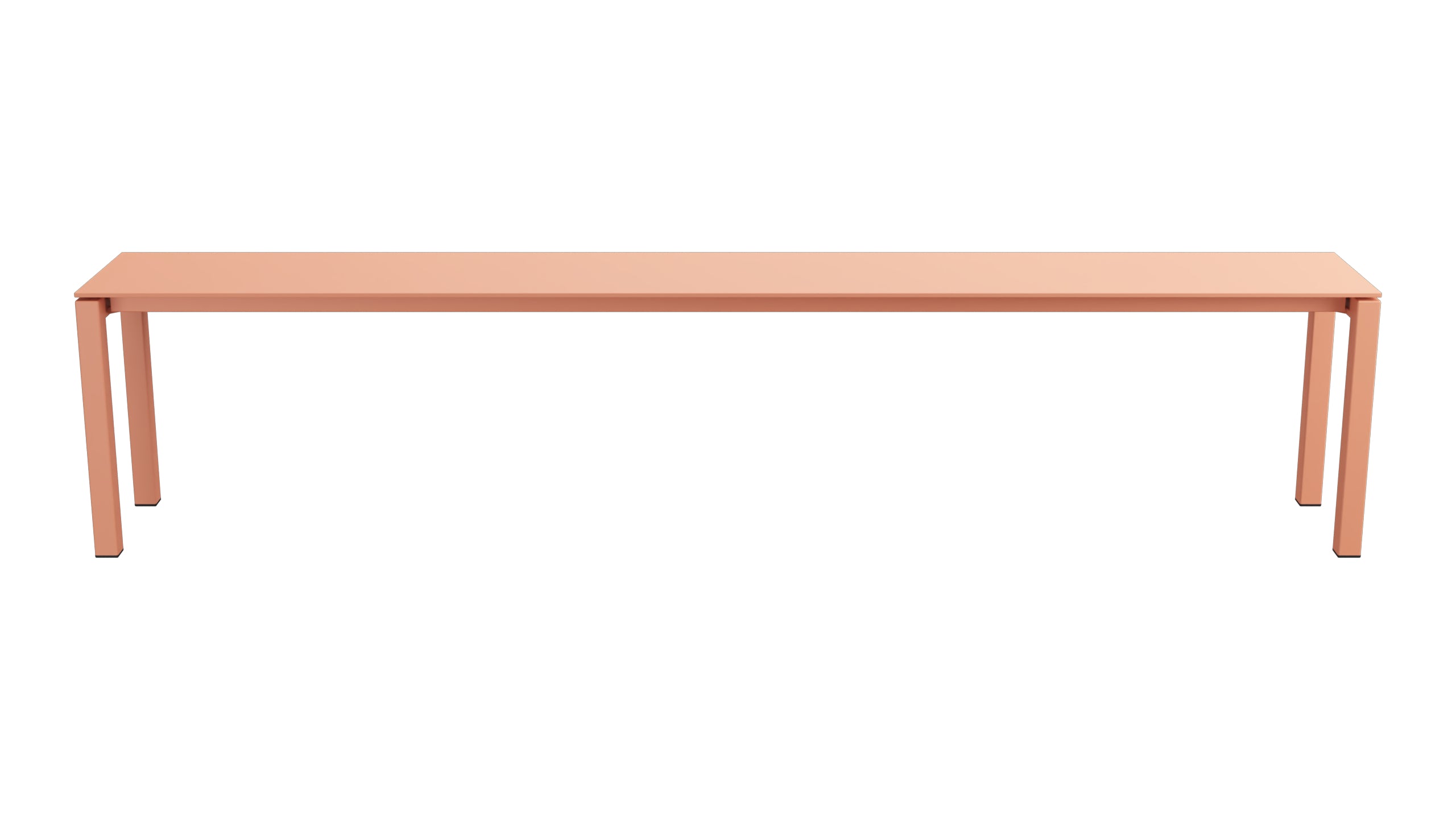 Luzern Glasfaser-Gartenbank 206x32 in Pastellterracotta präsentiert im Onlineshop von KAQTU Design AG. Gartenbank ist von Schaffner