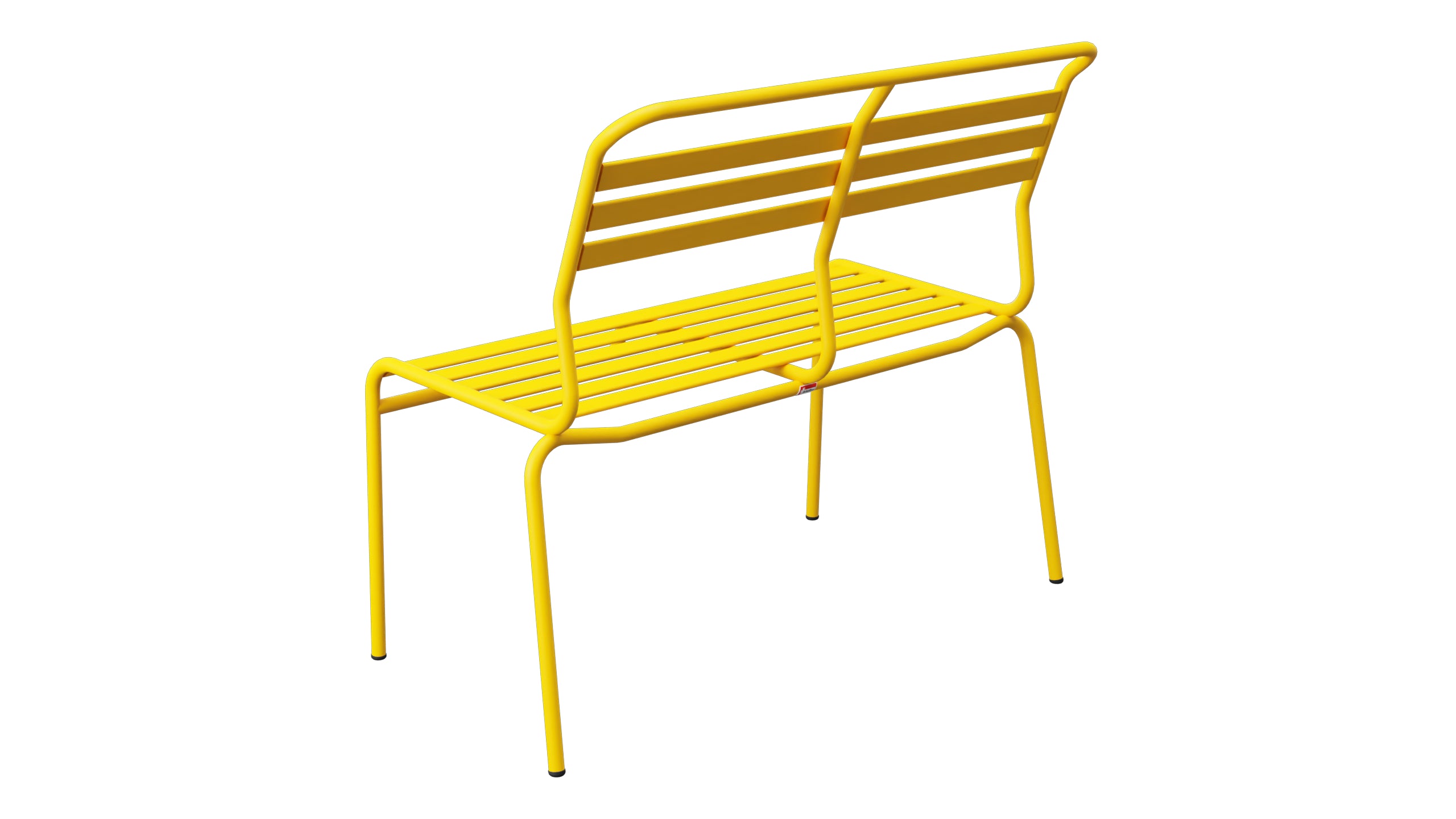 Säntis Lättli-2er Gartenbank ohne Armlehne in Gelb präsentiert im Onlineshop von KAQTU Design AG. Gartenbank ist von Schaffner