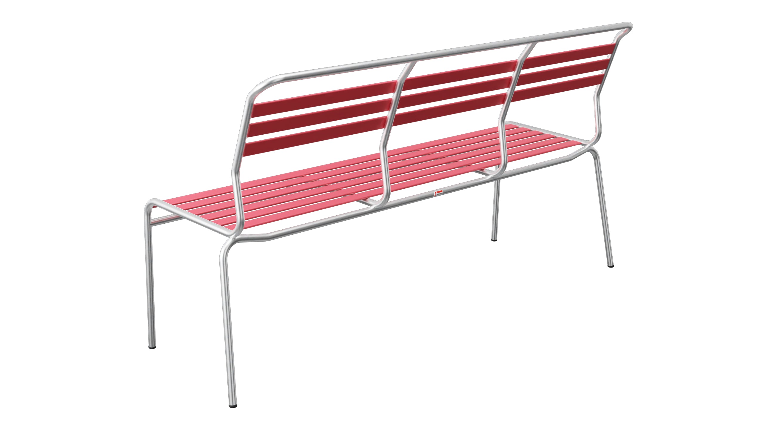 Säntis Lättli-3er Gartenbank ohne Armlehne in Ahornrot präsentiert im Onlineshop von KAQTU Design AG. Gartenbank ist von Schaffner