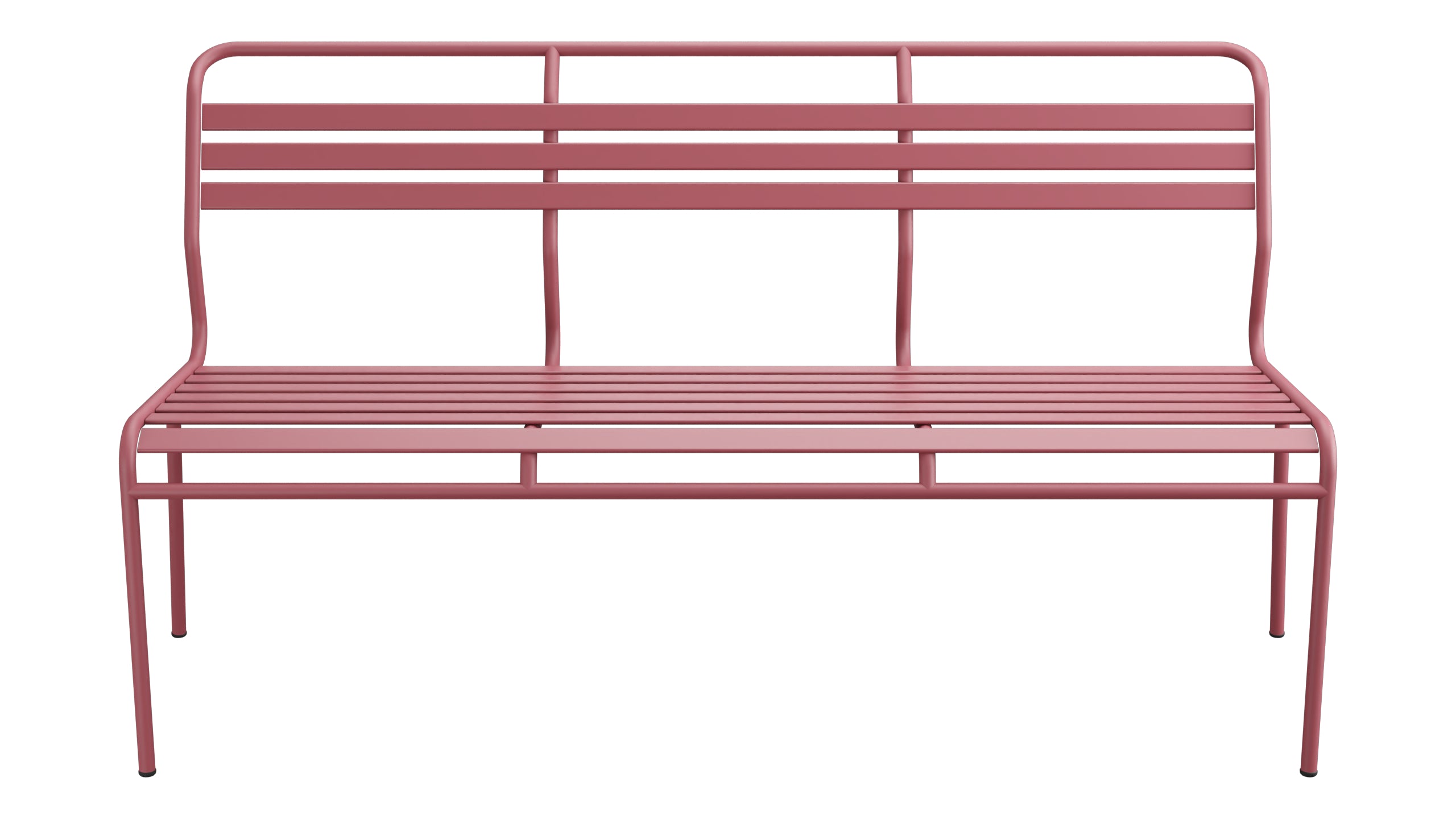 Säntis Lättli-3er Gartenbank ohne Armlehne in Bordeaux präsentiert im Onlineshop von KAQTU Design AG. Gartenbank ist von Schaffner