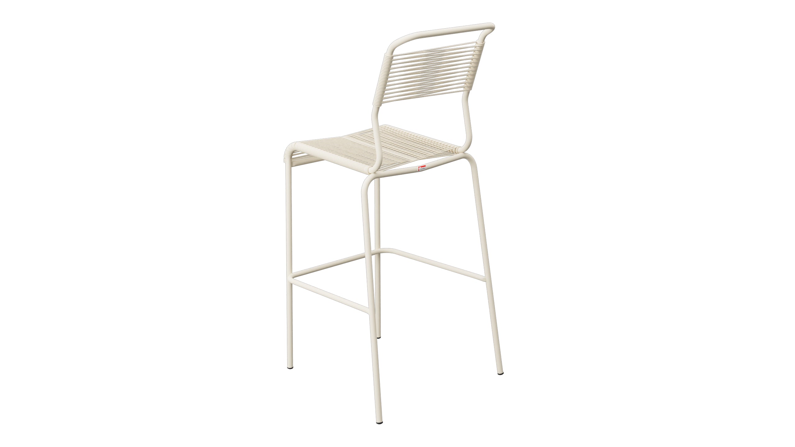 Säntis Spaghetti-Barstuhl Outdoor ohne Armlehne in Pastellsand präsentiert im Onlineshop von KAQTU Design AG. Outdoor-Barstuhl ist von Schaffner
