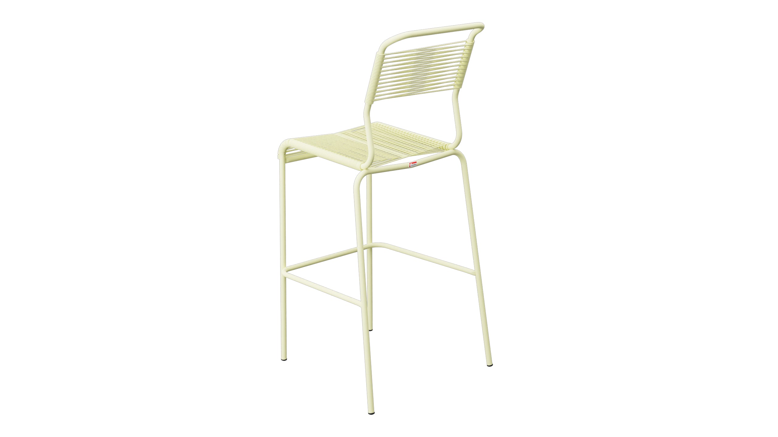 Säntis Spaghetti-Barstuhl Outdoor ohne Armlehne in Buchsbaumgelb präsentiert im Onlineshop von KAQTU Design AG. Outdoor-Barstuhl ist von Schaffner