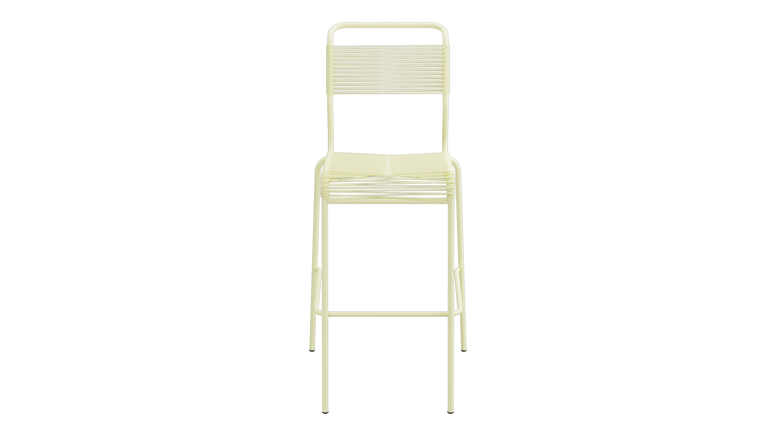 Säntis Spaghetti-Barstuhl Outdoor ohne Armlehne in Buchsbaumgelb präsentiert im Onlineshop von KAQTU Design AG. Outdoor-Barstuhl ist von Schaffner