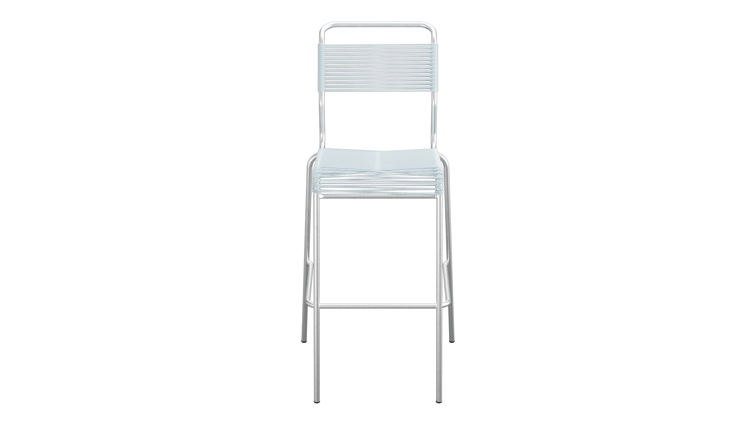 Säntis Spaghetti-Barstuhl Outdoor ohne Armlehne in Pastellblau präsentiert im Onlineshop von KAQTU Design AG. Outdoor-Barstuhl ist von Schaffner