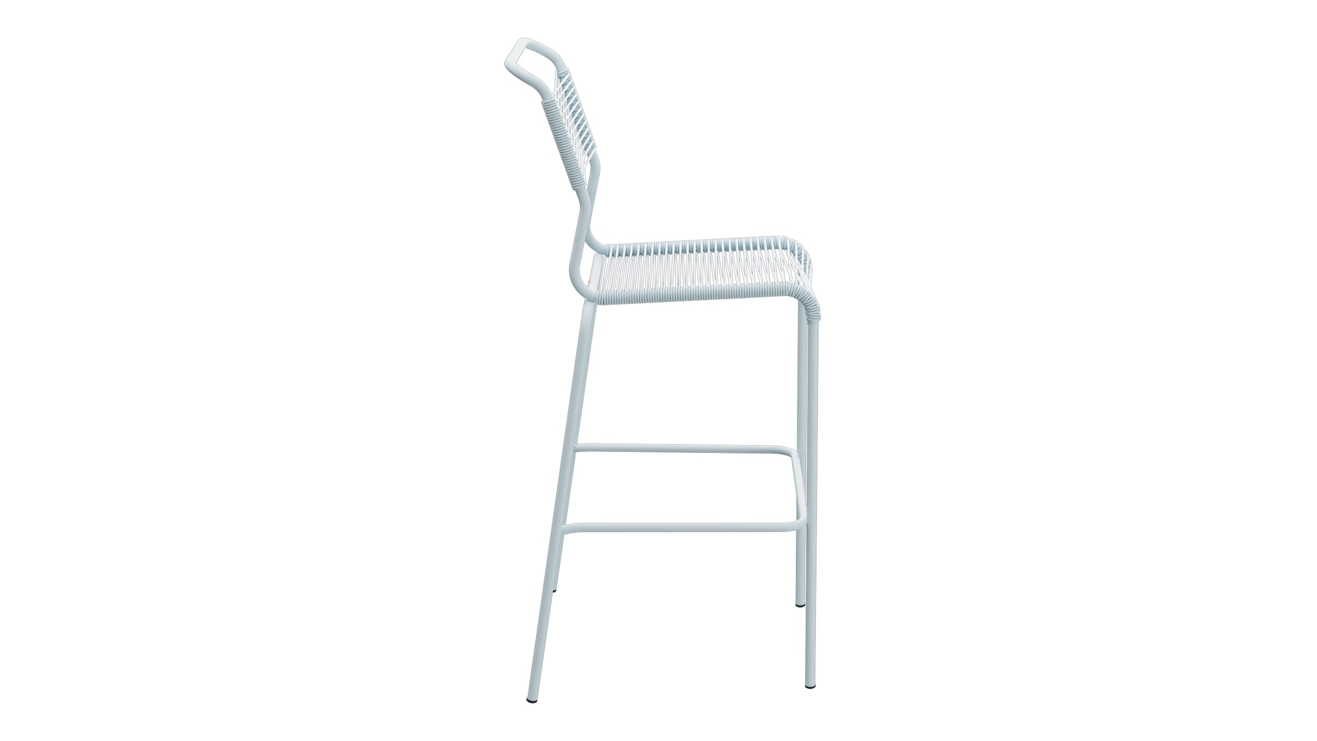 Säntis Spaghetti-Barstuhl Outdoor ohne Armlehne in Pastellblau präsentiert im Onlineshop von KAQTU Design AG. Outdoor-Barstuhl ist von Schaffner