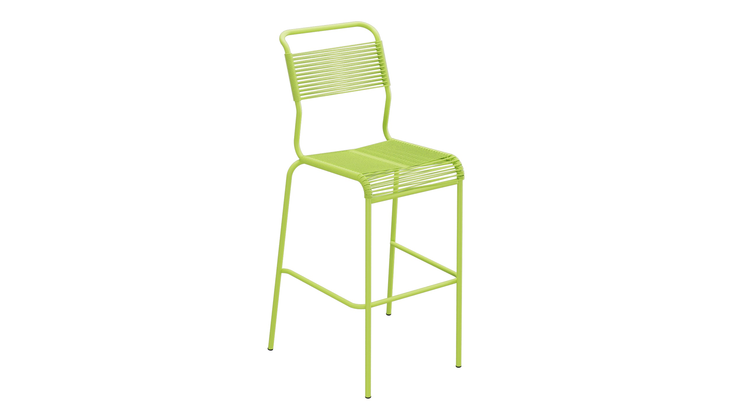 Säntis Spaghetti-Barstuhl Outdoor ohne Armlehne in Hellgrün präsentiert im Onlineshop von KAQTU Design AG. Outdoor-Barstuhl ist von Schaffner