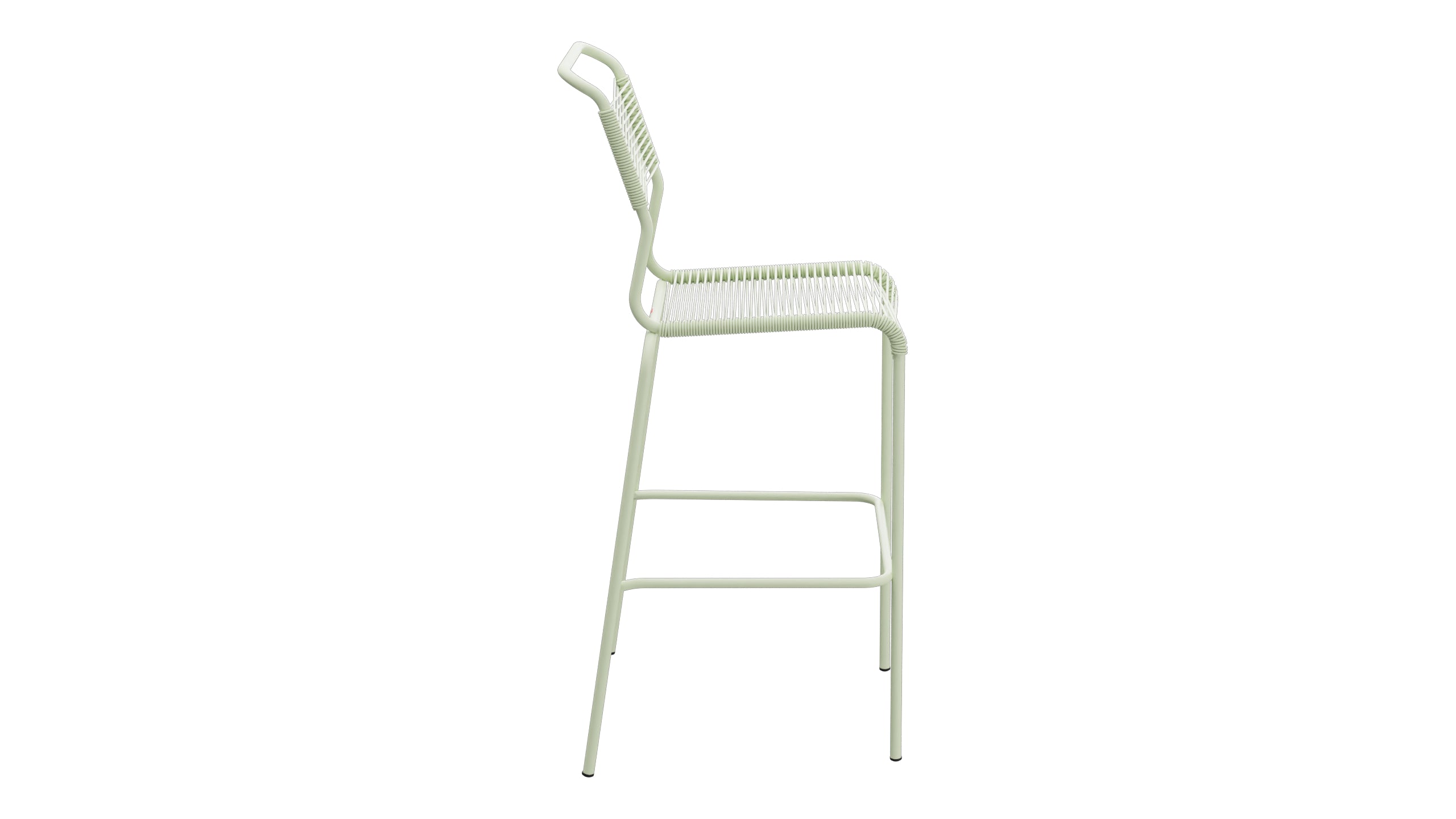 Säntis Spaghetti-Barstuhl Outdoor ohne Armlehne in Pastellgrün präsentiert im Onlineshop von KAQTU Design AG. Outdoor-Barstuhl ist von Schaffner