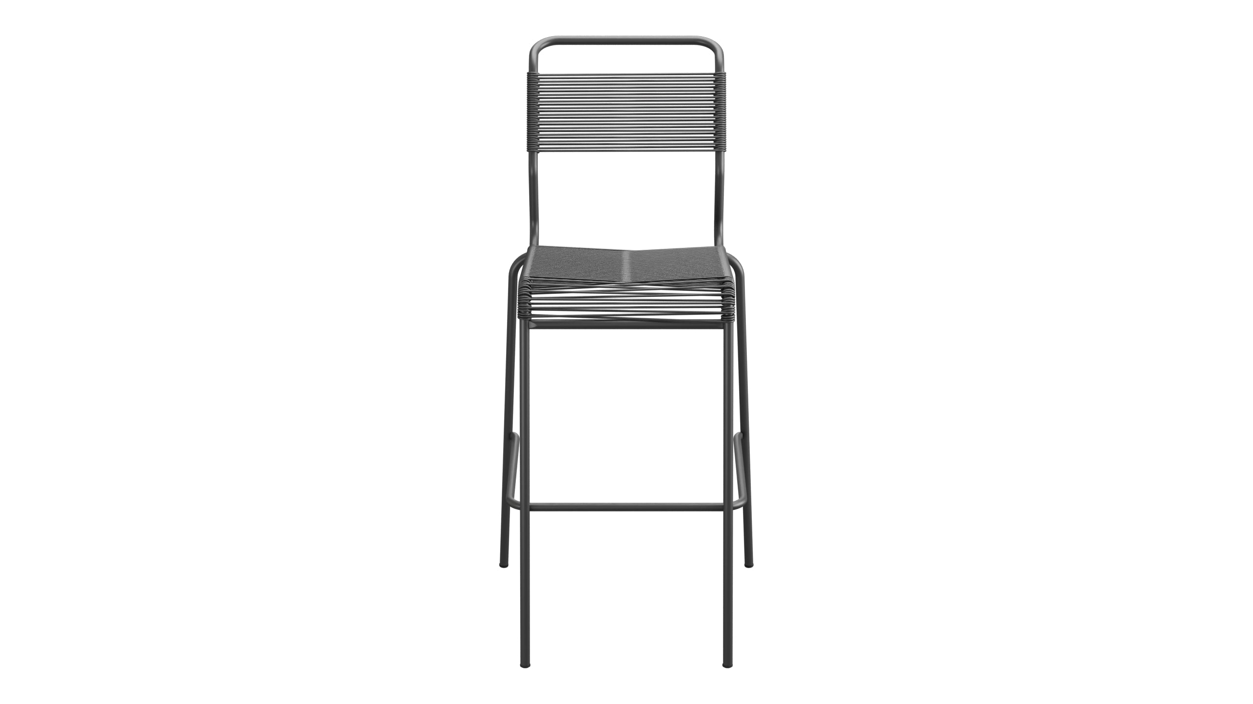 Säntis Spaghetti-Barstuhl Outdoor ohne Armlehne in Anthrazit präsentiert im Onlineshop von KAQTU Design AG. Outdoor-Barstuhl ist von Schaffner