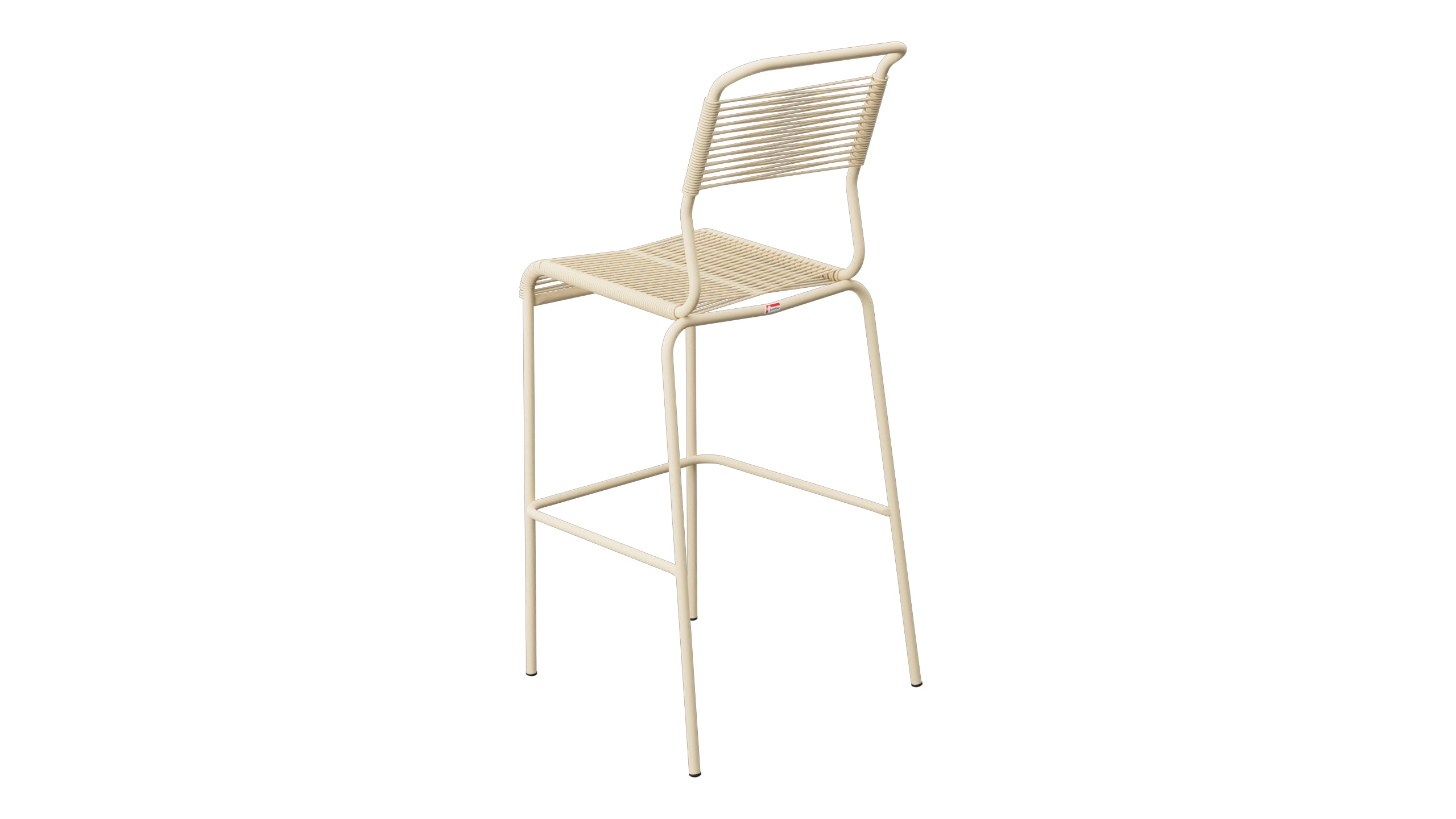 Säntis Spaghetti-Barstuhl Outdoor ohne Armlehne in Pastellbraun präsentiert im Onlineshop von KAQTU Design AG. Outdoor-Barstuhl ist von Schaffner