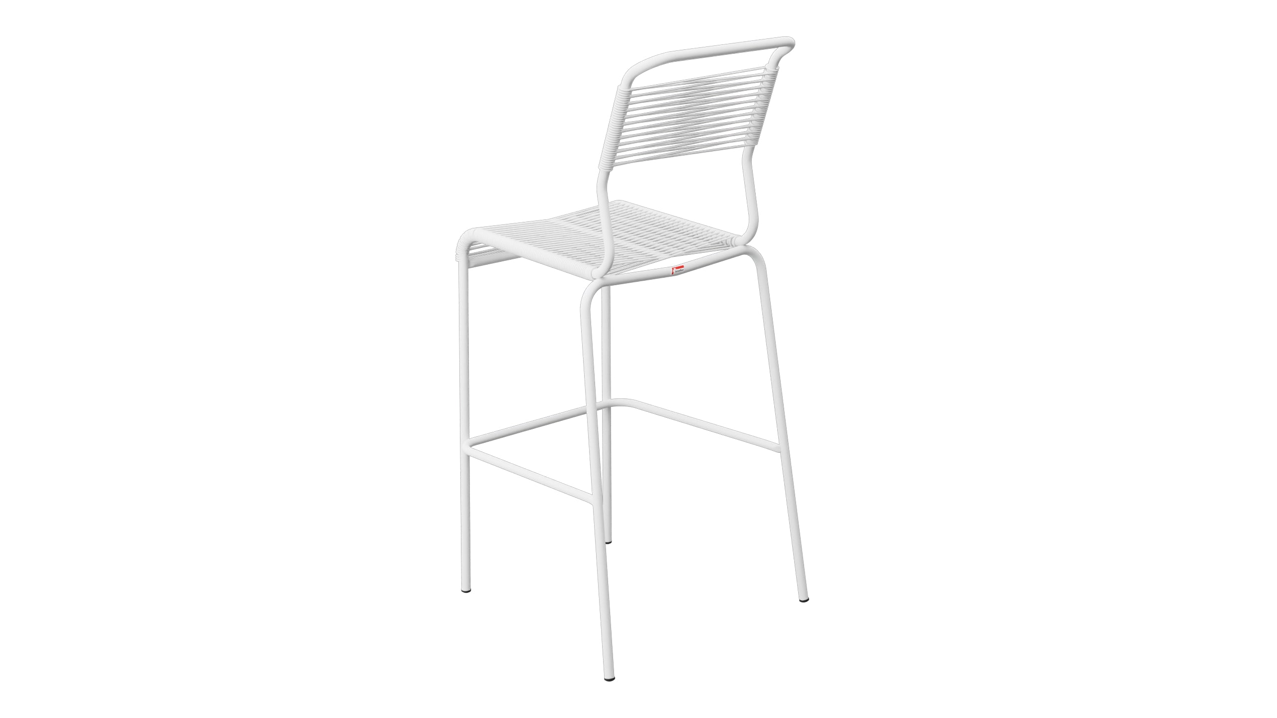 Säntis Spaghetti-Barstuhl Outdoor ohne Armlehne in Weiss präsentiert im Onlineshop von KAQTU Design AG. Outdoor-Barstuhl ist von Schaffner