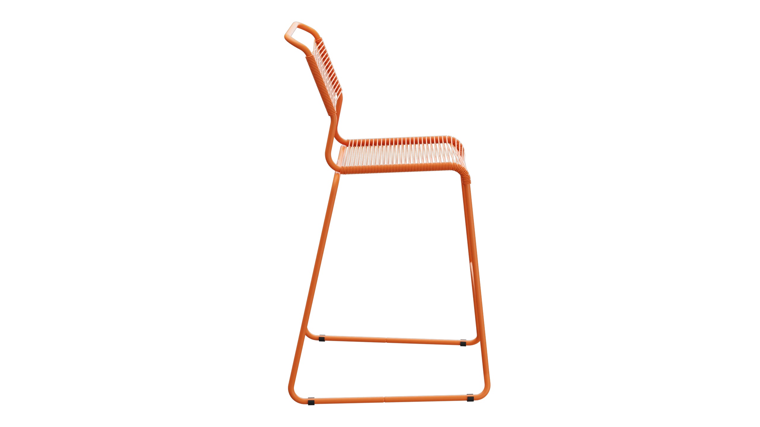 Säntis Spaghetti-Barstuhl Outdoor ohne Armlehne Kufen in Orange präsentiert im Onlineshop von KAQTU Design AG. Outdoor-Barstuhl ist von Schaffner