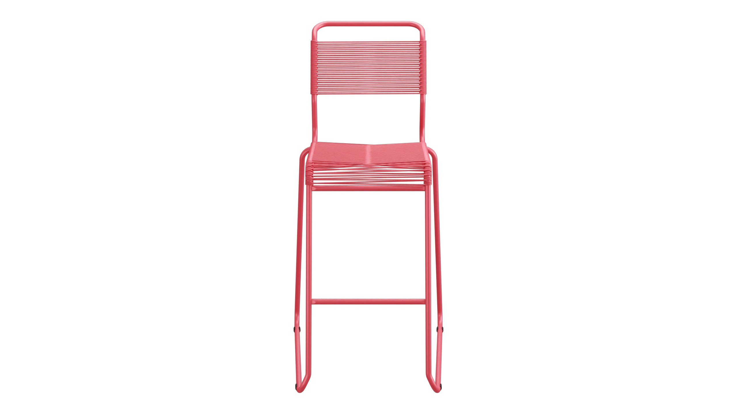 Säntis Spaghetti-Barstuhl Outdoor ohne Armlehne Kufen in Ahornrot präsentiert im Onlineshop von KAQTU Design AG. Outdoor-Barstuhl ist von Schaffner