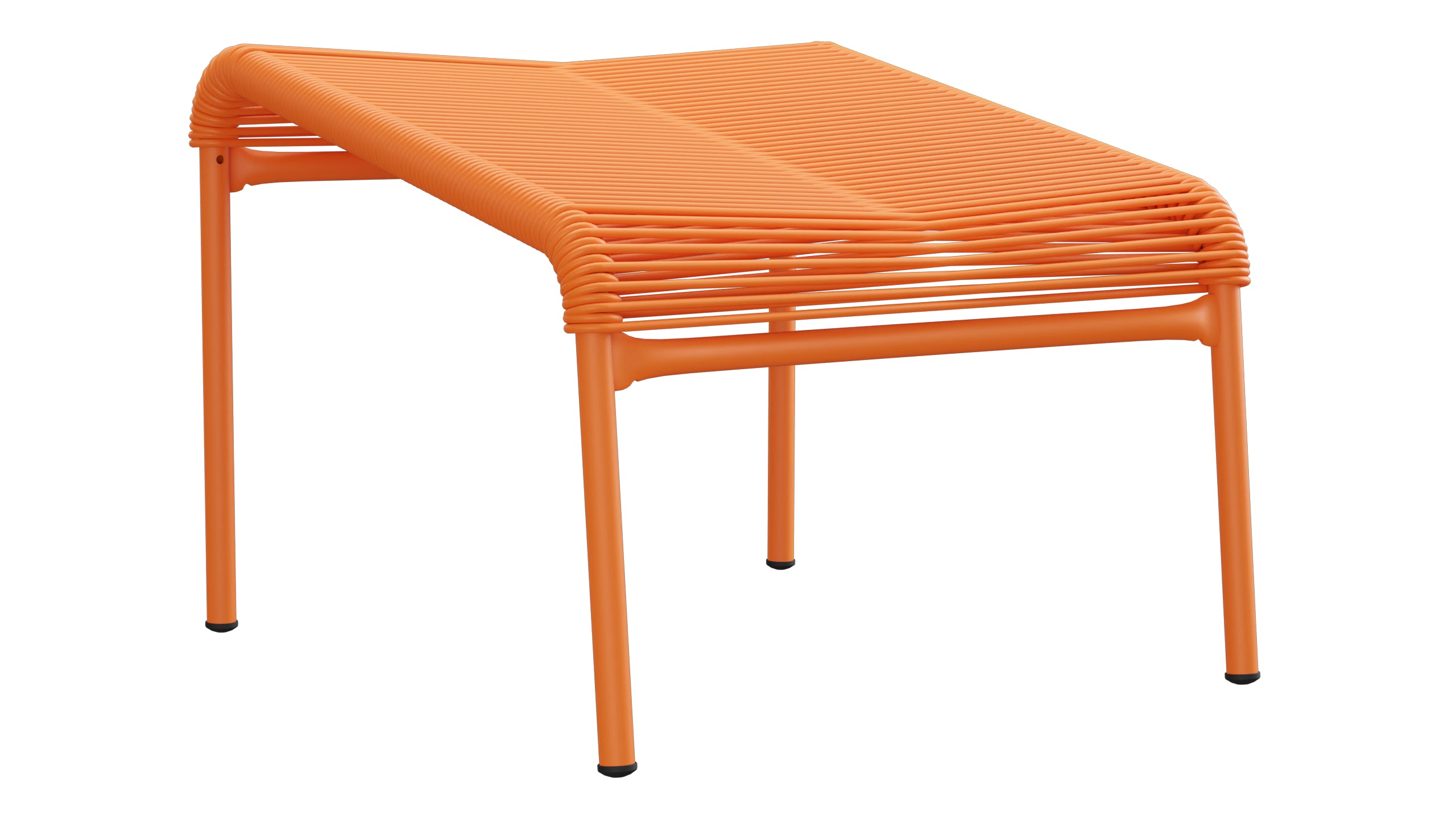 Säntis Spaghetti-Fusshocker in Orange präsentiert im Onlineshop von KAQTU Design AG. Hocker Outdoor ist von Schaffner