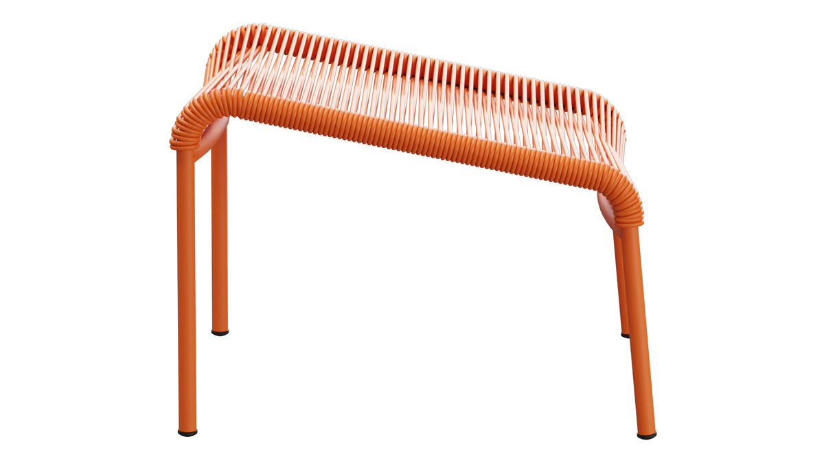 Säntis Spaghetti-Fusshocker in Orange präsentiert im Onlineshop von KAQTU Design AG. Hocker Outdoor ist von Schaffner