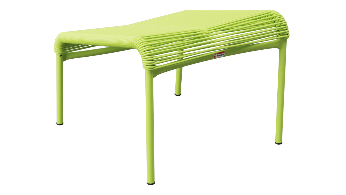 Säntis Spaghetti-Fusshocker in Hellgrün präsentiert im Onlineshop von KAQTU Design AG. Hocker Outdoor ist von Schaffner