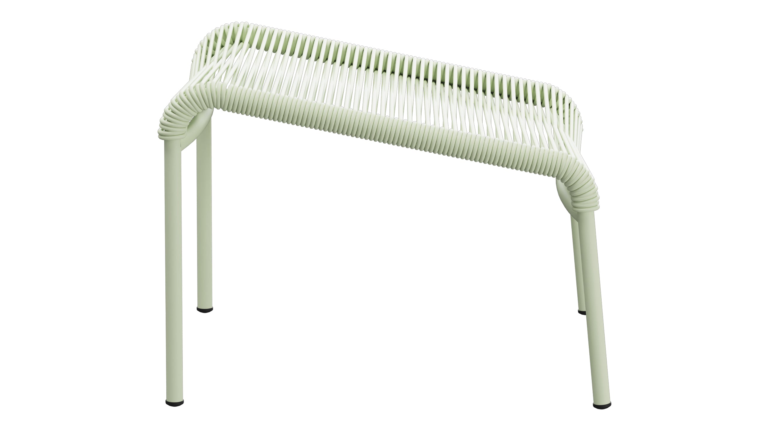 Säntis Spaghetti-Fusshocker in Pastellgrün präsentiert im Onlineshop von KAQTU Design AG. Hocker Outdoor ist von Schaffner