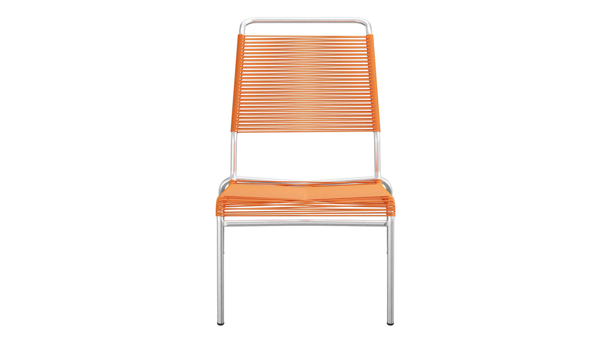 Säntis Spaghetti-Lounger ohne Armlehne Hochlehner in Orange präsentiert im Onlineshop von KAQTU Design AG. Outdoor-Sessel ist von Schaffner