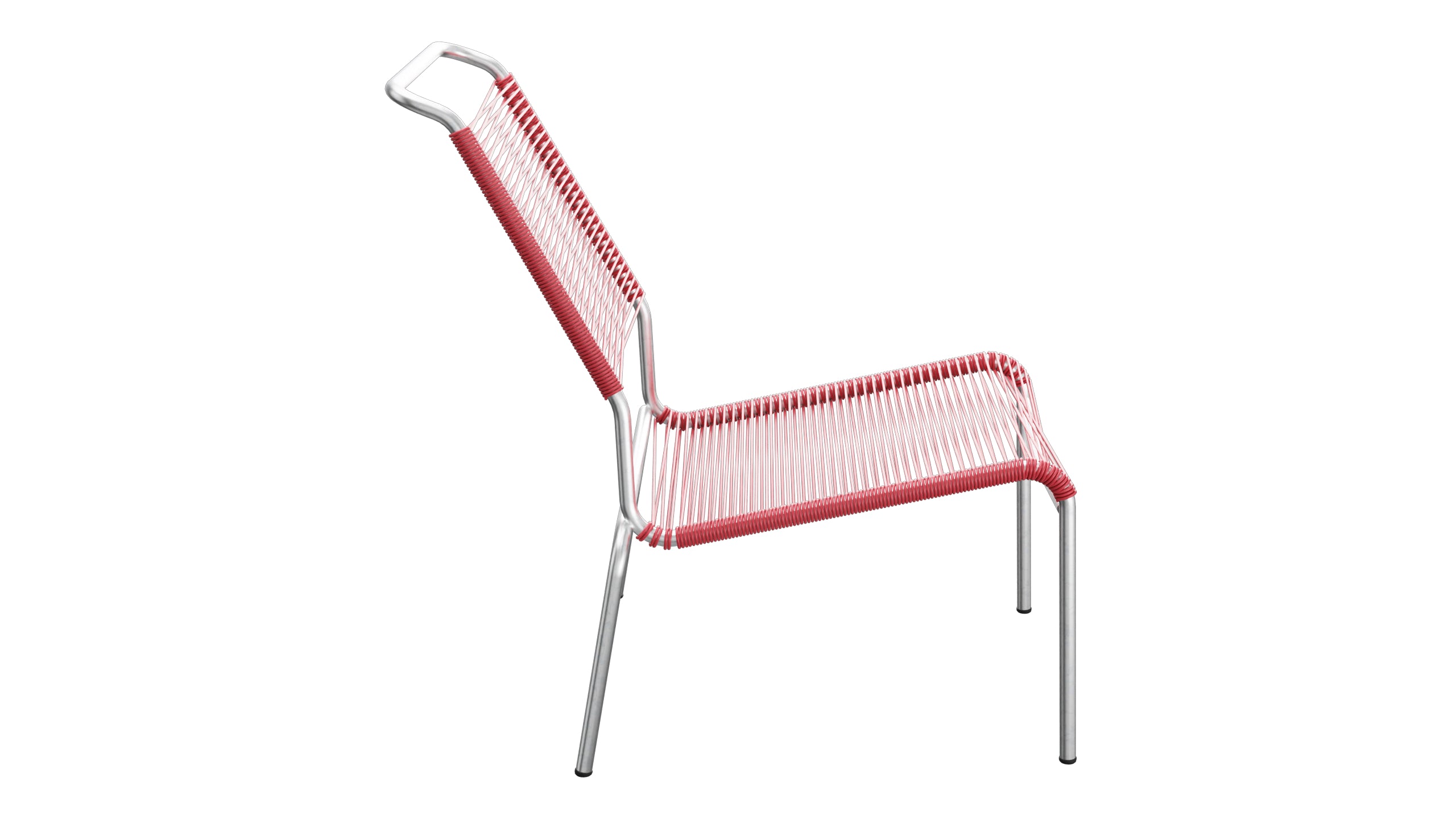 Säntis Spaghetti-Lounger ohne Armlehne Hochlehner in Ahornrot präsentiert im Onlineshop von KAQTU Design AG. Outdoor-Sessel ist von Schaffner