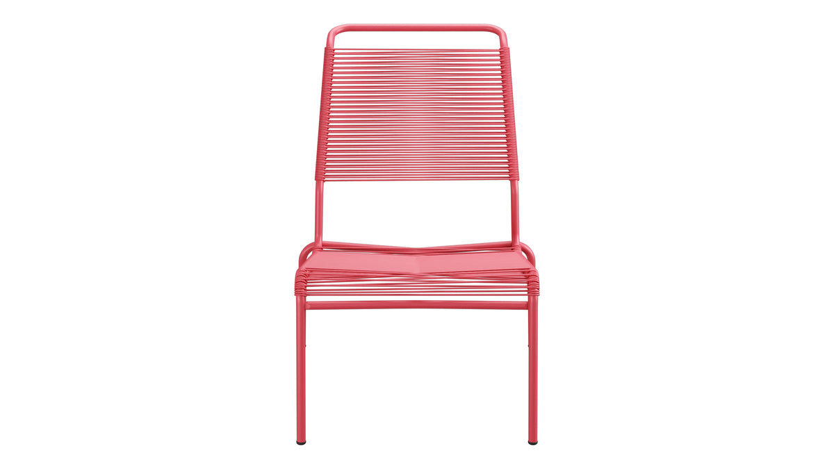 Säntis Spaghetti-Lounger ohne Armlehne Hochlehner in Ahornrot präsentiert im Onlineshop von KAQTU Design AG. Outdoor-Sessel ist von Schaffner