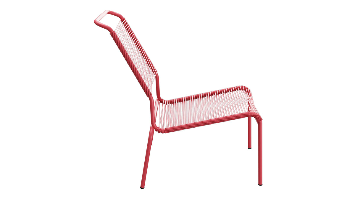 Säntis Spaghetti-Lounger ohne Armlehne Hochlehner in Ahornrot präsentiert im Onlineshop von KAQTU Design AG. Outdoor-Sessel ist von Schaffner