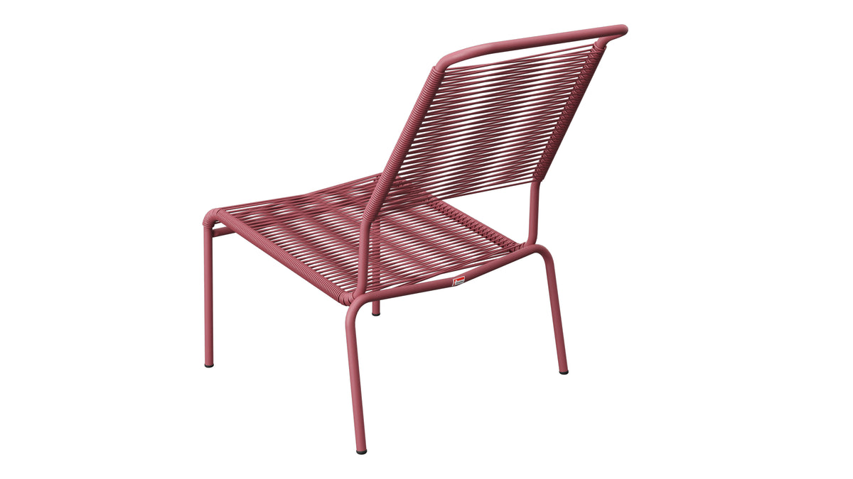 Säntis Spaghetti-Lounger ohne Armlehne Hochlehner in Bordeaux präsentiert im Onlineshop von KAQTU Design AG. Outdoor-Sessel ist von Schaffner