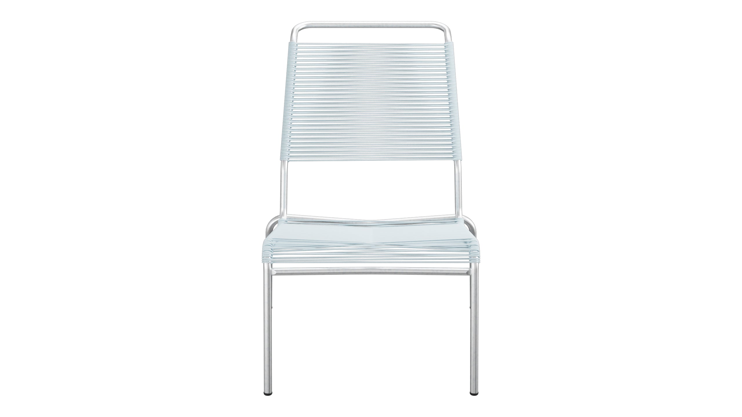 Säntis Spaghetti-Lounger ohne Armlehne Hochlehner in Pastellblau präsentiert im Onlineshop von KAQTU Design AG. Outdoor-Sessel ist von Schaffner