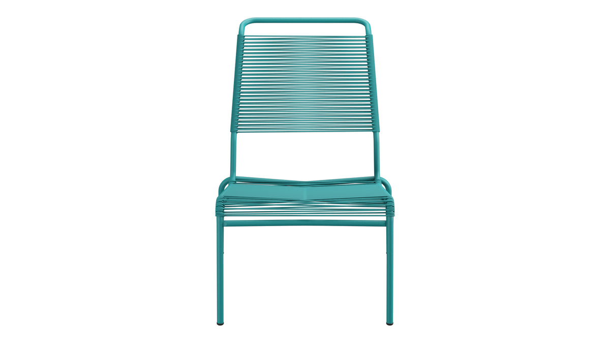 Säntis Spaghetti-Lounger ohne Armlehne Hochlehner in Kaliblau präsentiert im Onlineshop von KAQTU Design AG. Outdoor-Sessel ist von Schaffner