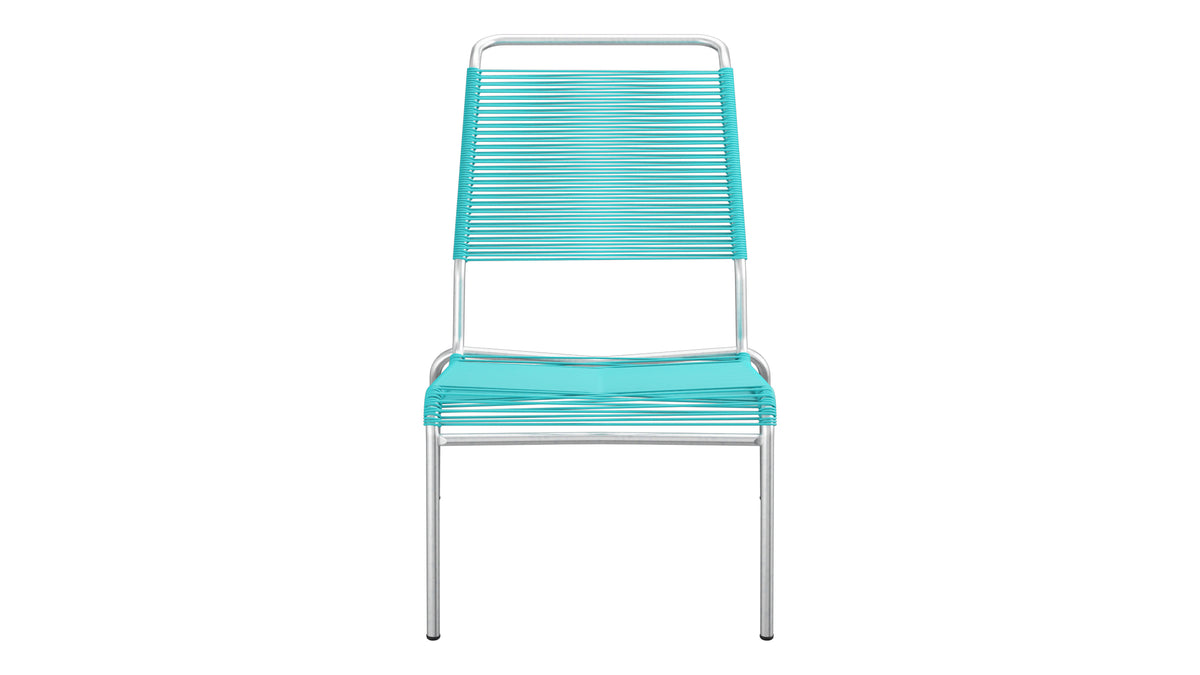 Säntis Spaghetti-Lounger ohne Armlehne Hochlehner in Türkis präsentiert im Onlineshop von KAQTU Design AG. Outdoor-Sessel ist von Schaffner