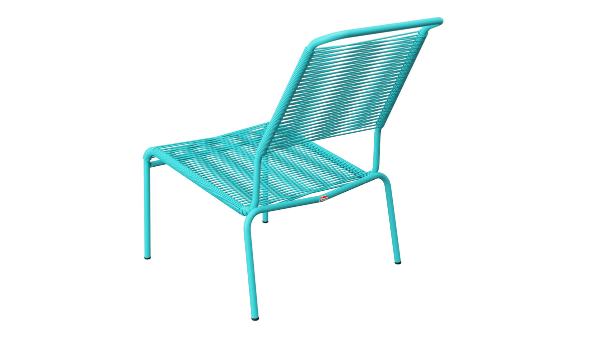 Säntis Spaghetti-Lounger ohne Armlehne Hochlehner in Türkis präsentiert im Onlineshop von KAQTU Design AG. Outdoor-Sessel ist von Schaffner