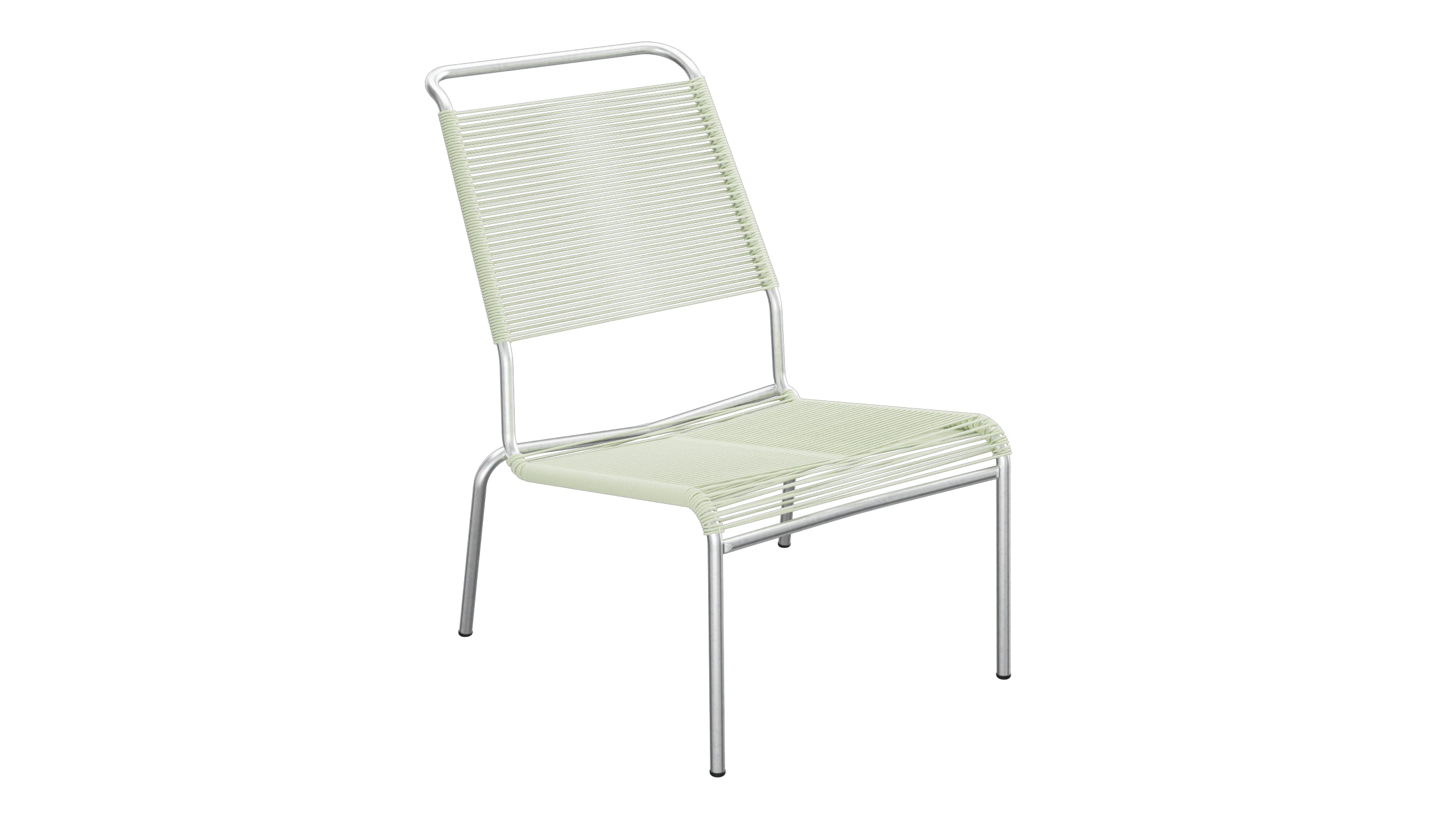 Säntis Spaghetti-Lounger ohne Armlehne Hochlehner in Pastellgrün präsentiert im Onlineshop von KAQTU Design AG. Outdoor-Sessel ist von Schaffner