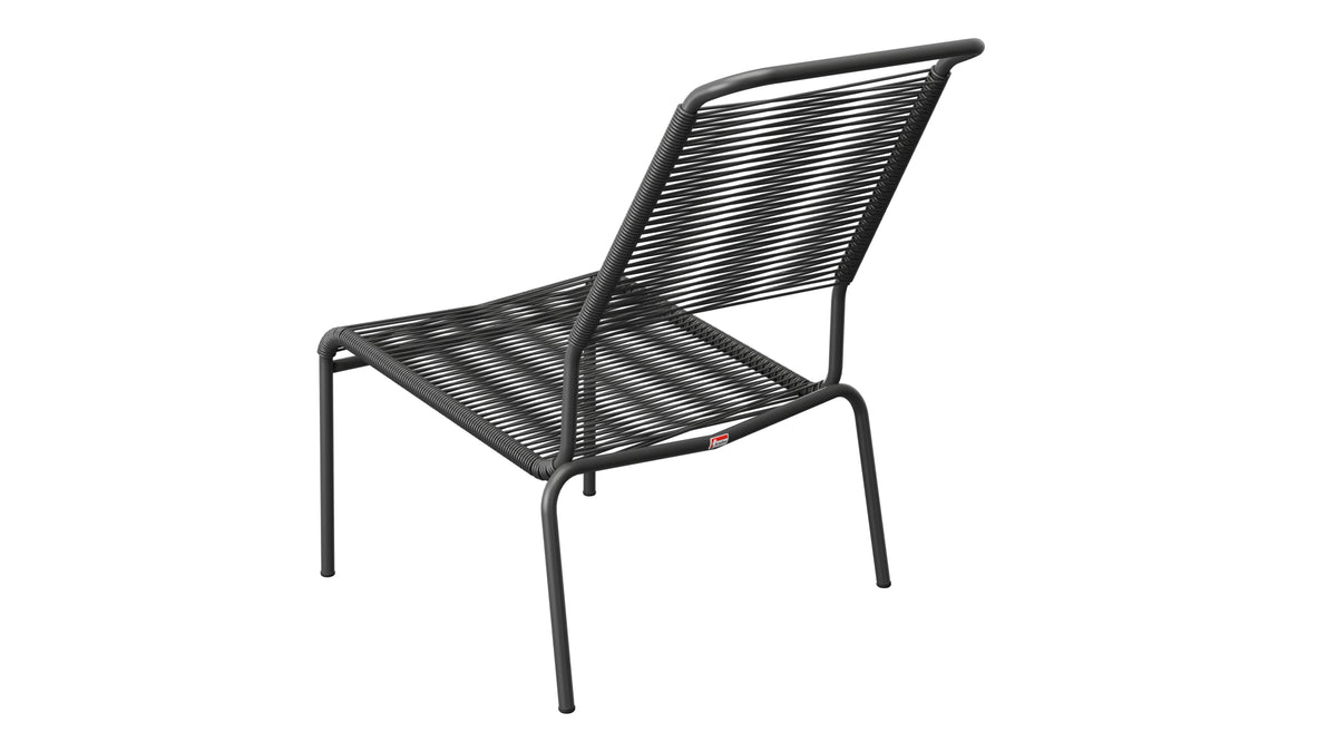 Säntis Spaghetti-Lounger ohne Armlehne Hochlehner in Anthrazit präsentiert im Onlineshop von KAQTU Design AG. Outdoor-Sessel ist von Schaffner