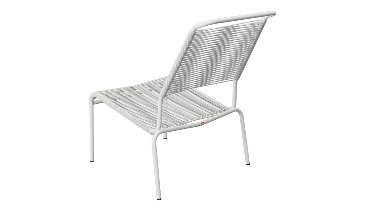 Säntis Spaghetti-Lounger ohne Armlehne Hochlehner in Alusilber präsentiert im Onlineshop von KAQTU Design AG. Outdoor-Sessel ist von Schaffner