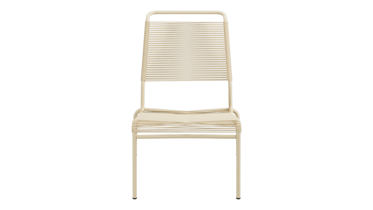 Säntis Spaghetti-Lounger ohne Armlehne Hochlehner in Pastellbraun präsentiert im Onlineshop von KAQTU Design AG. Outdoor-Sessel ist von Schaffner