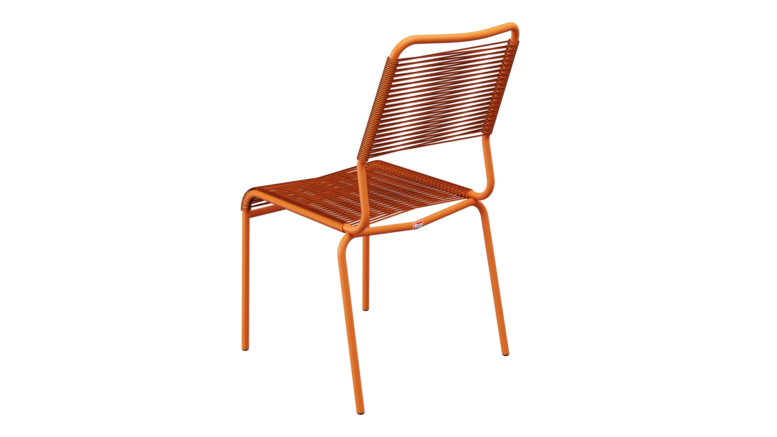 Rigi Spaghetti-Gartenstuhl ohne Armlehne Comfort in Orange präsentiert im Onlineshop von KAQTU Design AG. Gartenstuhl ist von Schaffner