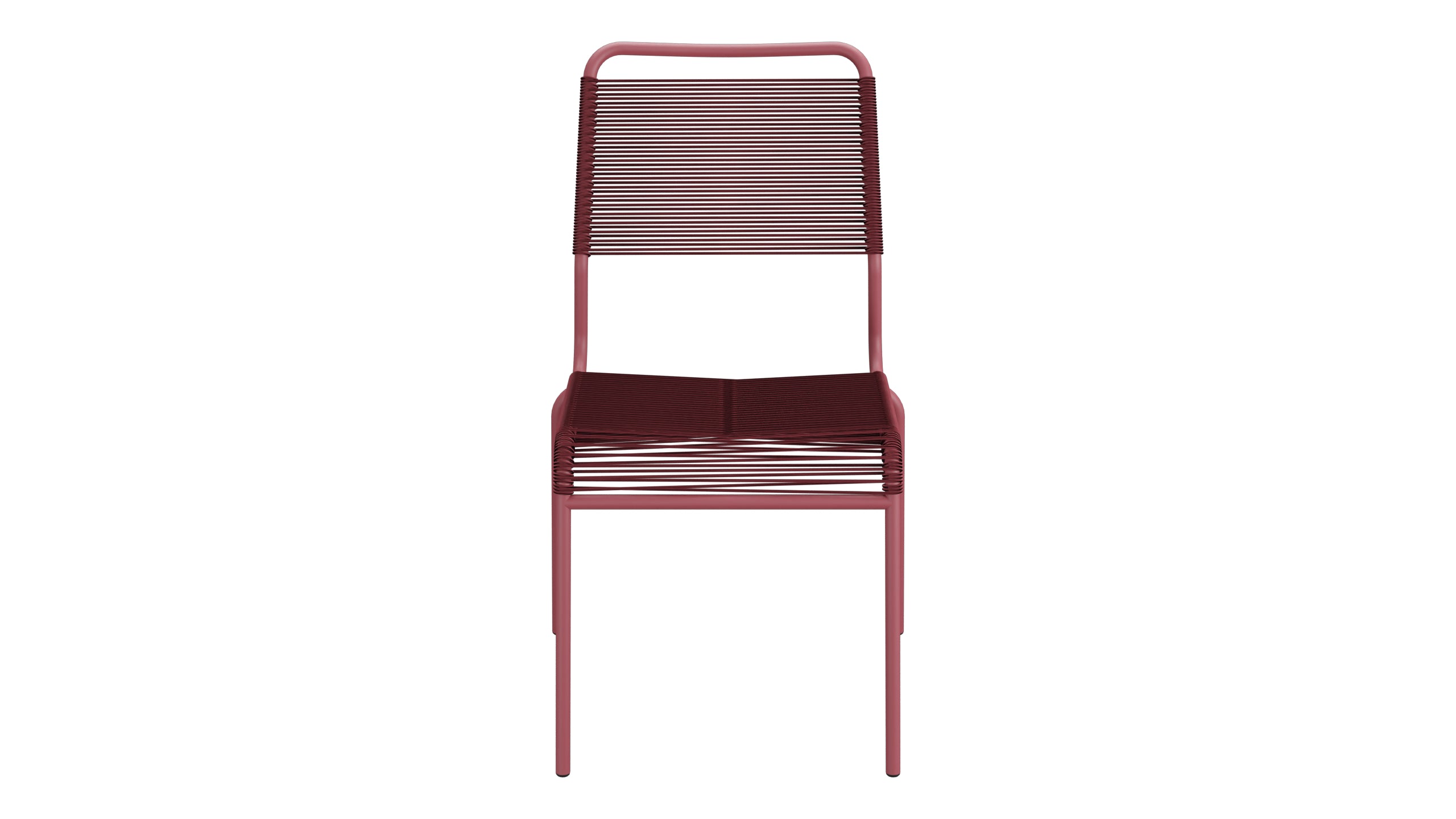 Rigi Spaghetti-Gartenstuhl ohne Armlehne Comfort in Bordeaux präsentiert im Onlineshop von KAQTU Design AG. Gartenstuhl ist von Schaffner