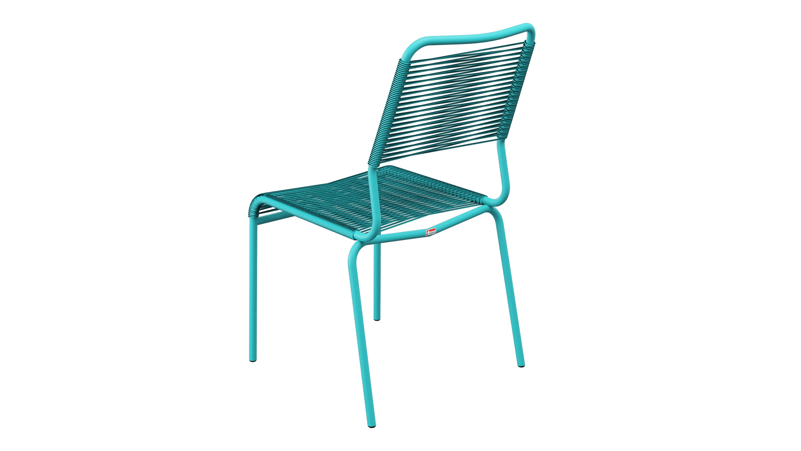Rigi Spaghetti-Gartenstuhl ohne Armlehne Comfort in Türkis präsentiert im Onlineshop von KAQTU Design AG. Gartenstuhl ist von Schaffner