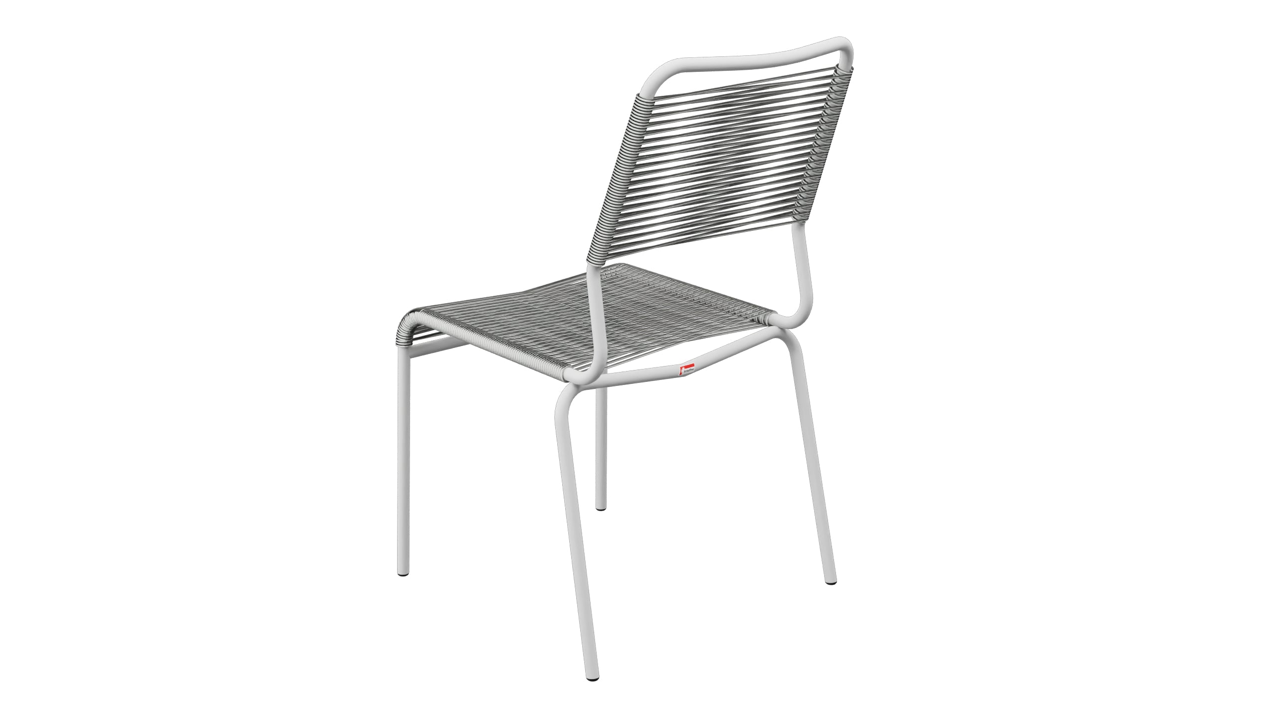 Rigi Spaghetti-Gartenstuhl ohne Armlehne Comfort in Alusilber präsentiert im Onlineshop von KAQTU Design AG. Gartenstuhl ist von Schaffner
