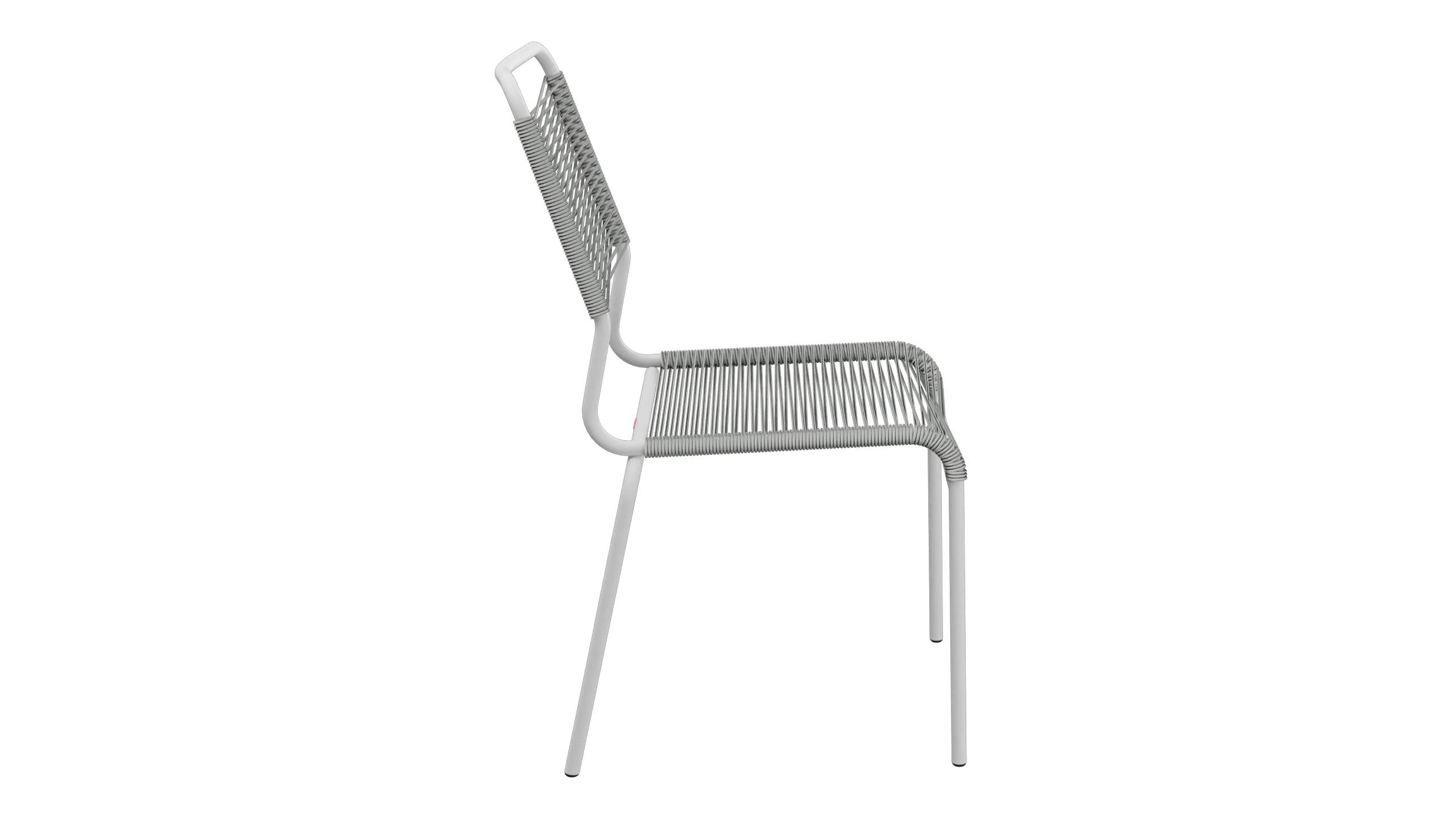 Rigi Spaghetti-Gartenstuhl ohne Armlehne Comfort in Alusilber präsentiert im Onlineshop von KAQTU Design AG. Gartenstuhl ist von Schaffner