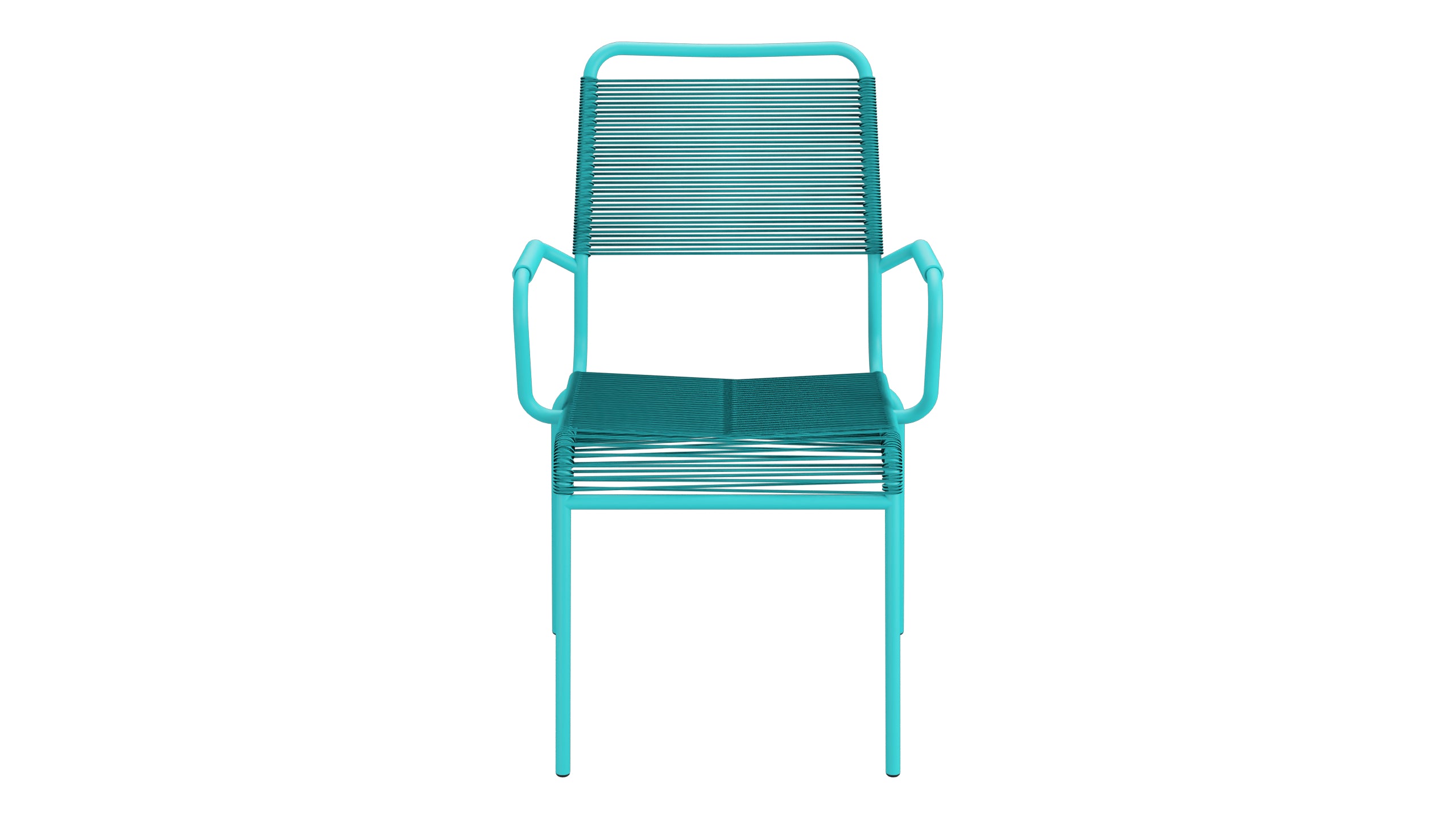 Rigi Spaghetti-Gartenstuhl mit Armlehne Comfort in Türkis präsentiert im Onlineshop von KAQTU Design AG. Gartenstuhl mit Armlehnen ist von Schaffner