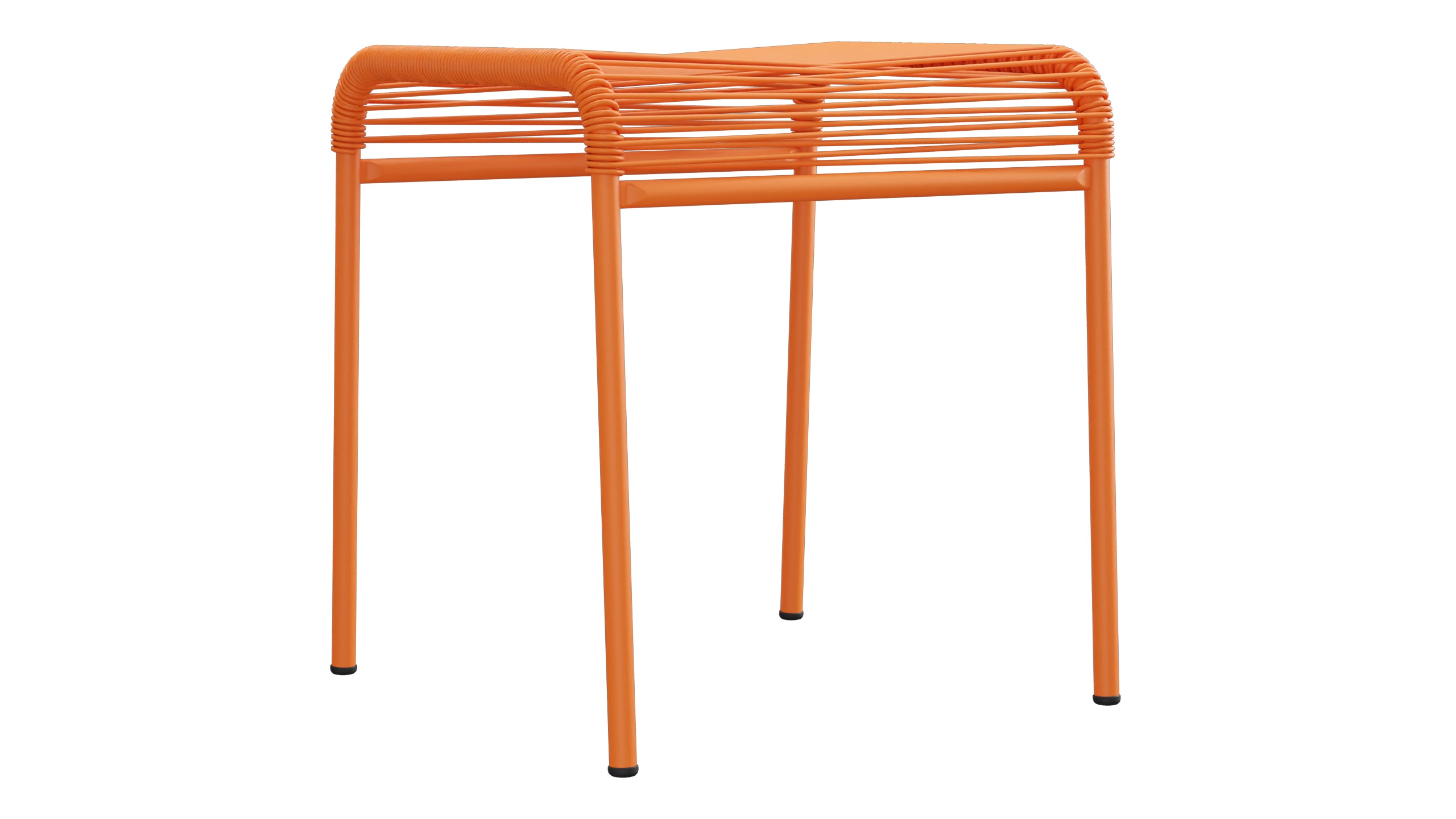 Säntis Spaghetti-1er-Hocker in Orange präsentiert im Onlineshop von KAQTU Design AG. Hocker Outdoor ist von Schaffner