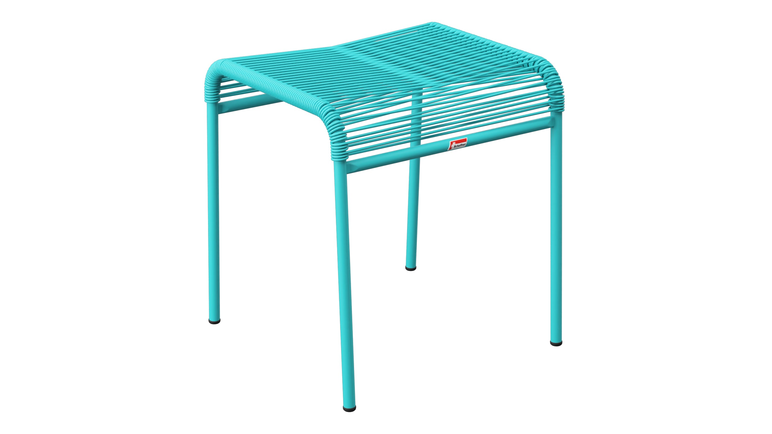 Säntis Spaghetti-1er-Hocker in Türkis präsentiert im Onlineshop von KAQTU Design AG. Hocker Outdoor ist von Schaffner