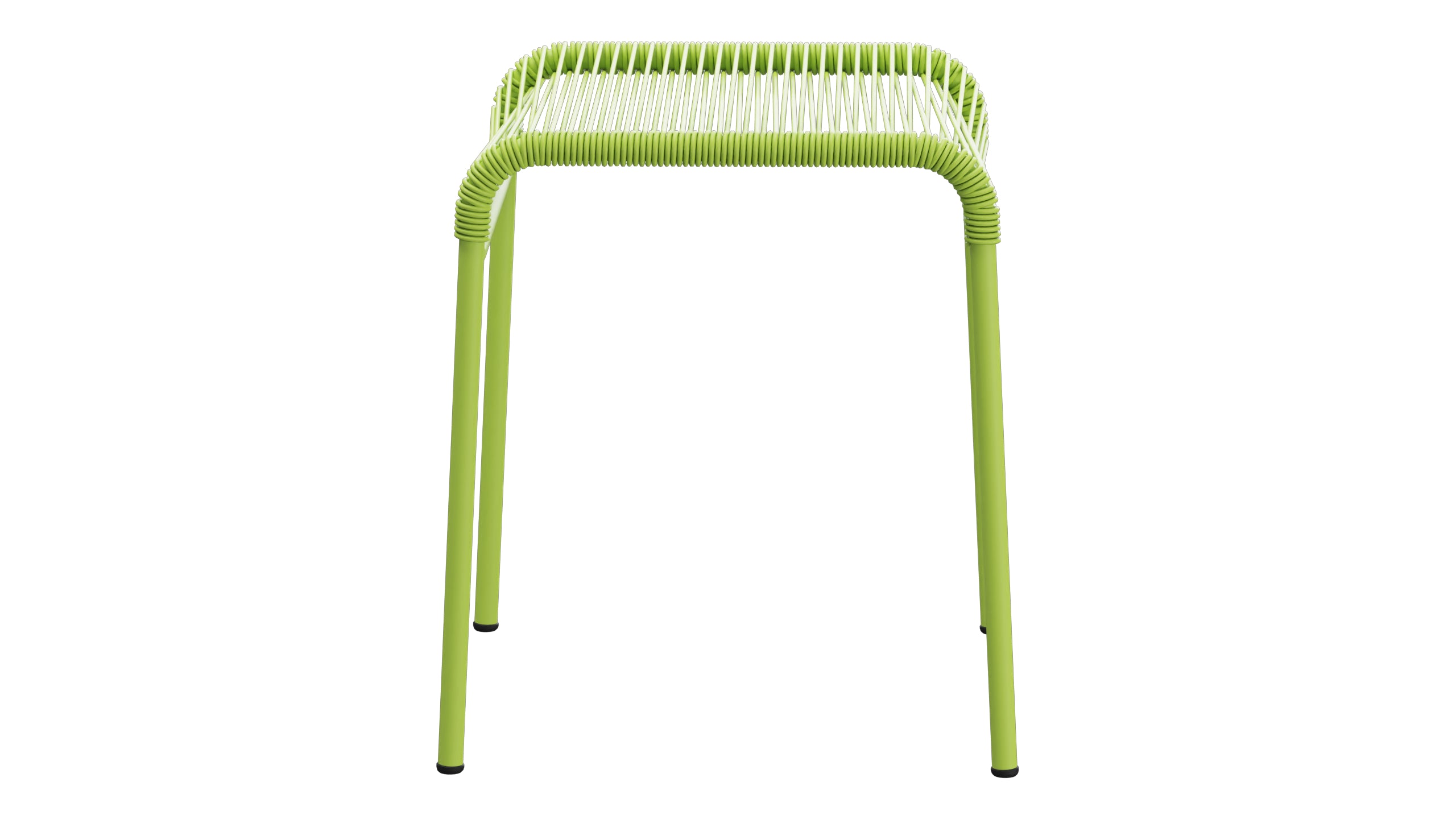 Säntis Spaghetti-1er-Hocker in Hellgrün präsentiert im Onlineshop von KAQTU Design AG. Hocker Outdoor ist von Schaffner