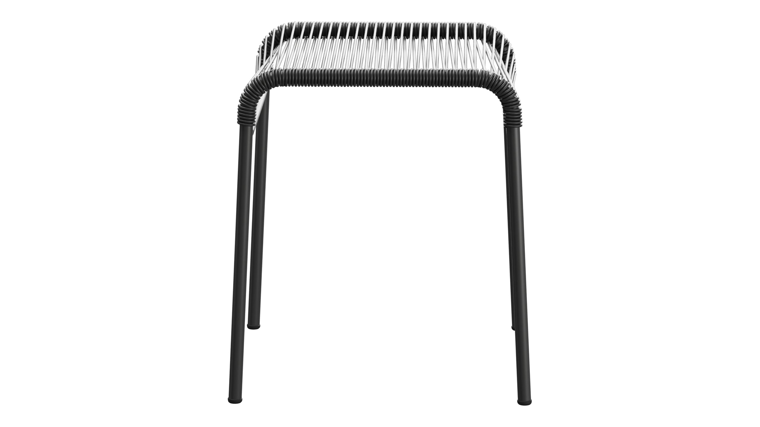 Säntis Spaghetti-1er-Hocker in Anthrazit präsentiert im Onlineshop von KAQTU Design AG. Hocker Outdoor ist von Schaffner