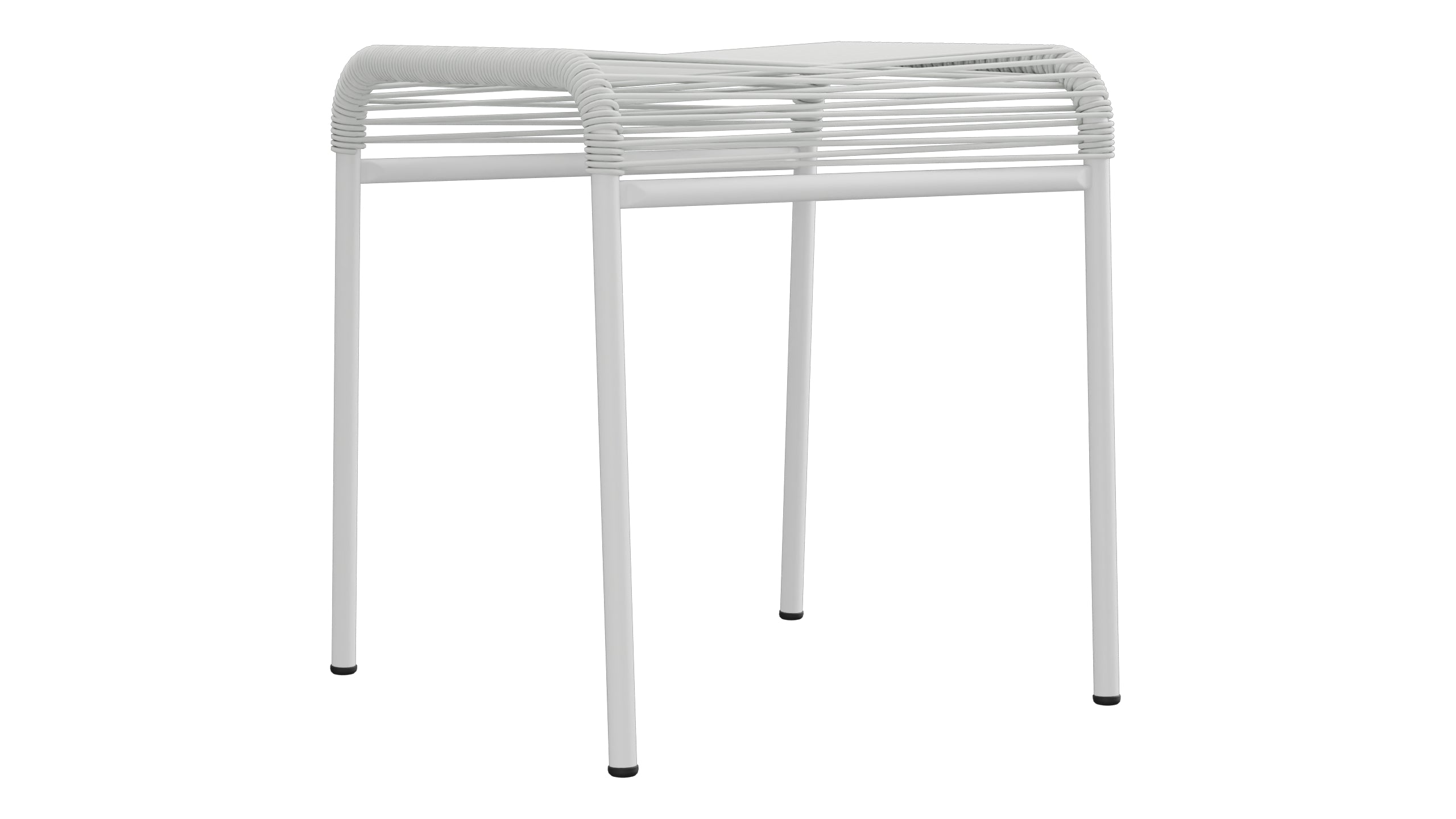 Säntis Spaghetti-1er-Hocker in Alusilber präsentiert im Onlineshop von KAQTU Design AG. Hocker Outdoor ist von Schaffner