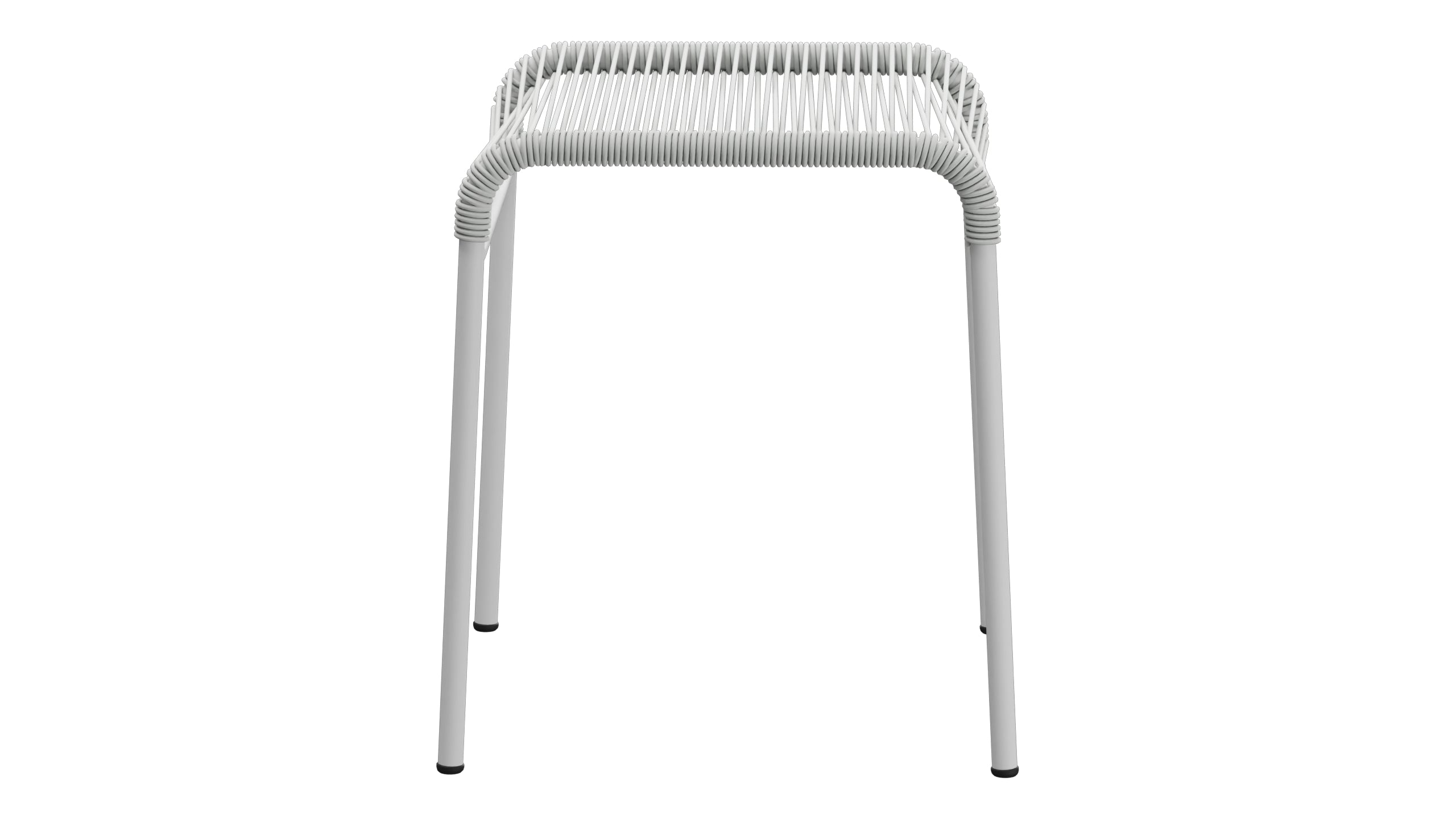 Säntis Spaghetti-1er-Hocker in Alusilber präsentiert im Onlineshop von KAQTU Design AG. Hocker Outdoor ist von Schaffner