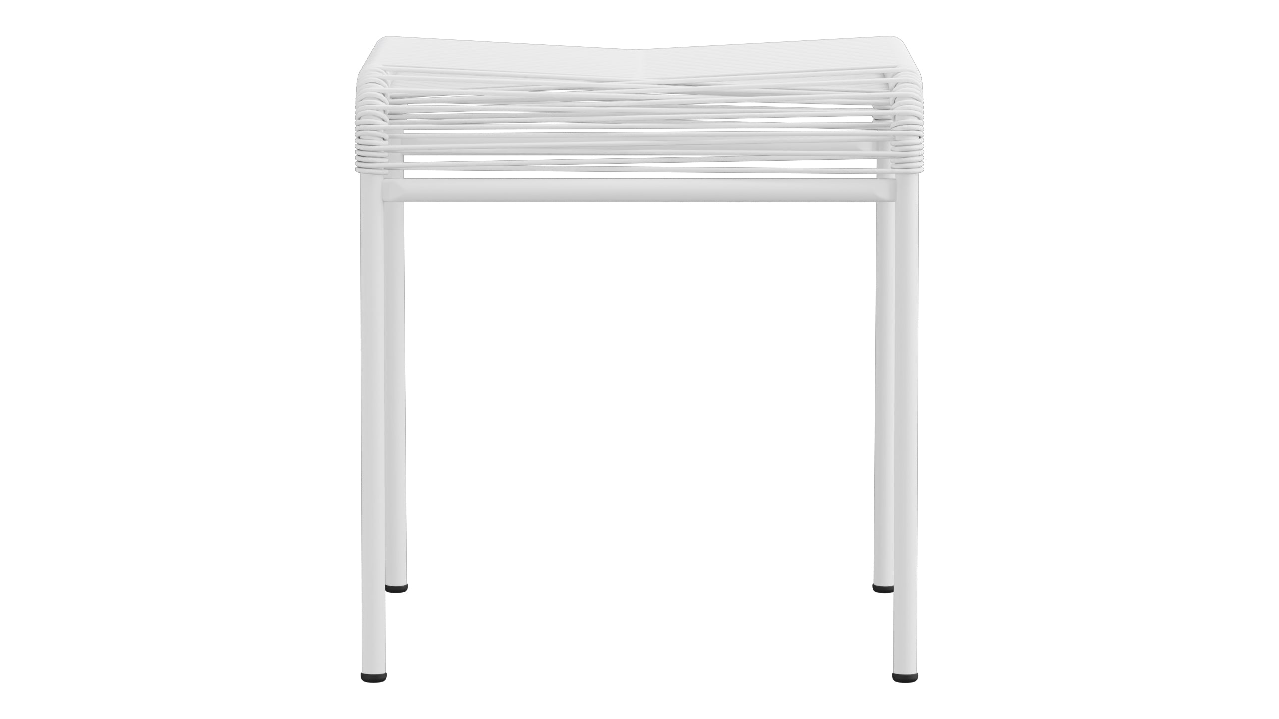 Säntis Spaghetti-1er-Hocker in Weiss präsentiert im Onlineshop von KAQTU Design AG. Hocker Outdoor ist von Schaffner
