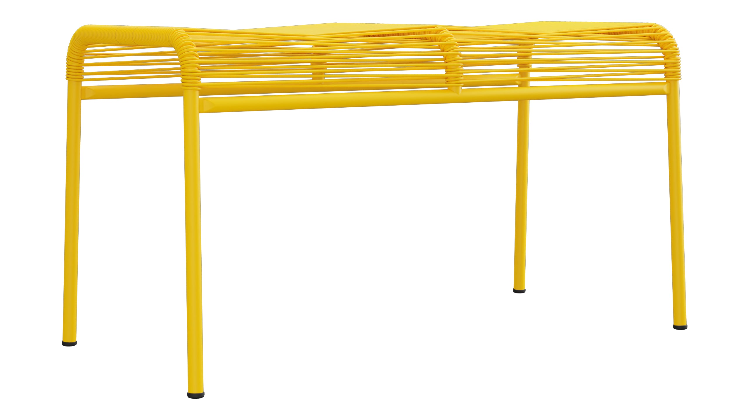 Säntis Spaghetti 2er-Hocker in Gelb präsentiert im Onlineshop von KAQTU Design AG. Hocker Outdoor ist von Schaffner