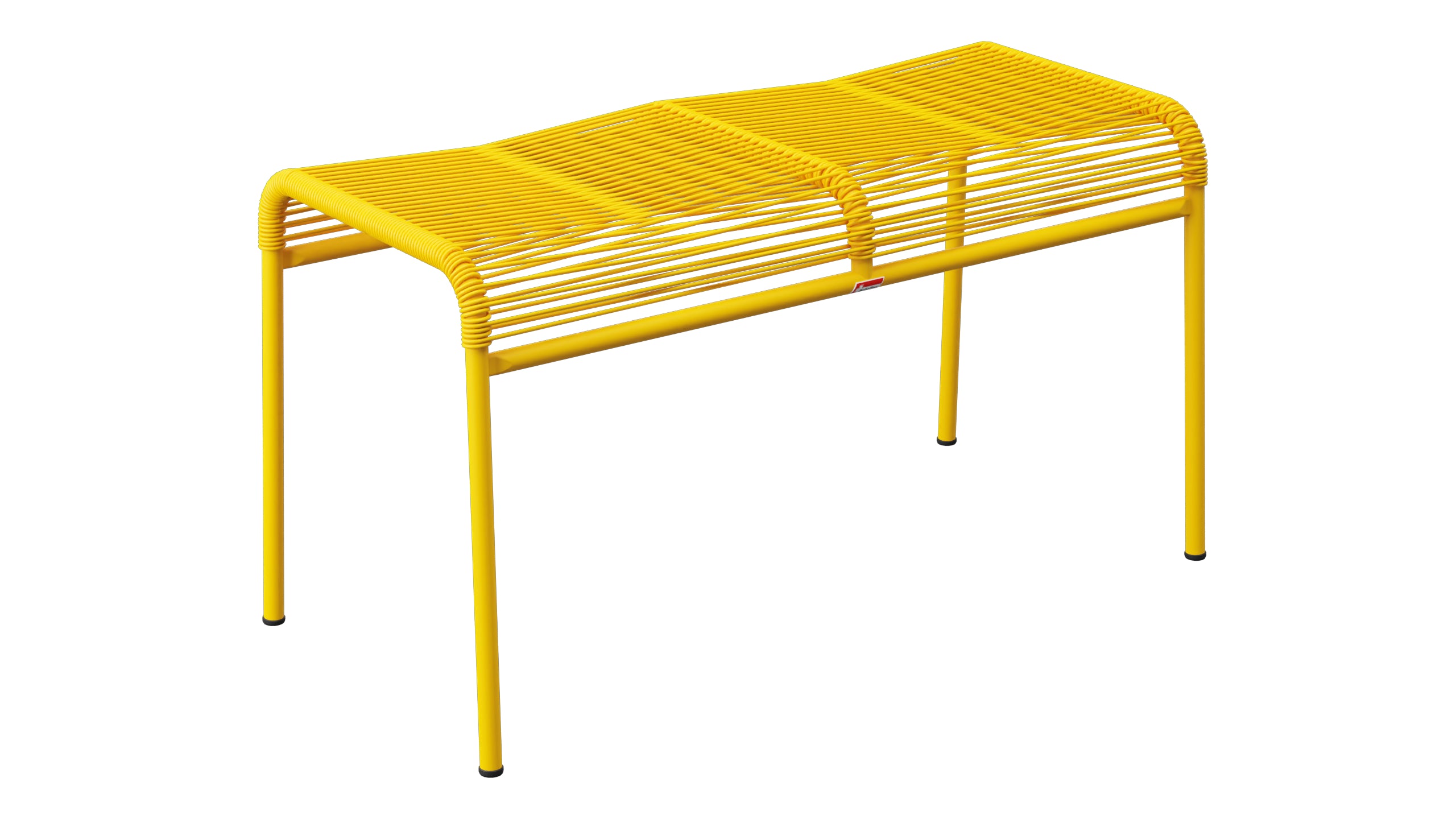 Säntis Spaghetti 2er-Hocker in Gelb präsentiert im Onlineshop von KAQTU Design AG. Hocker Outdoor ist von Schaffner